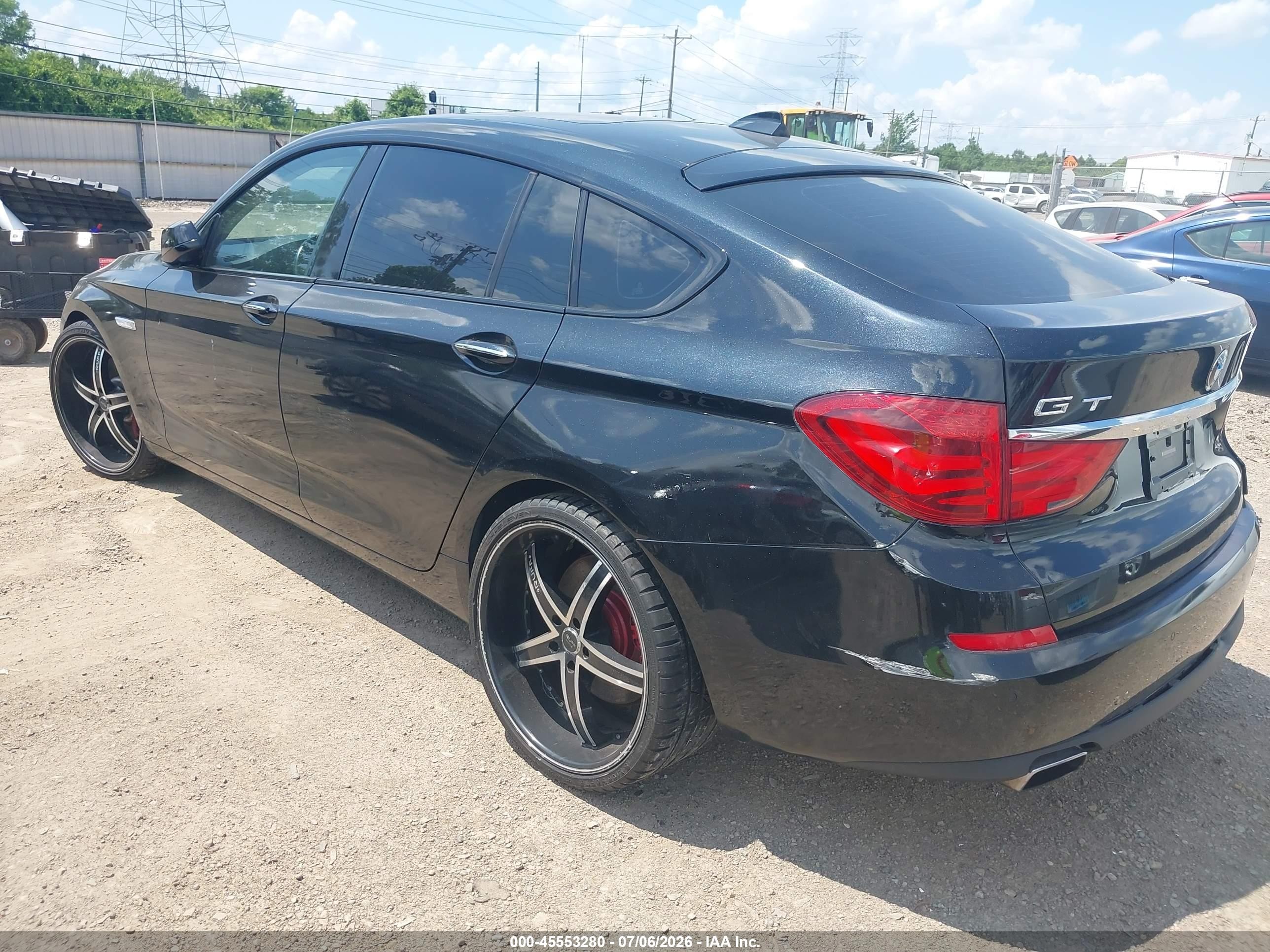 2010 Bmw 550i Gran Turismo   Черный vin: WBASN4C53AC209450