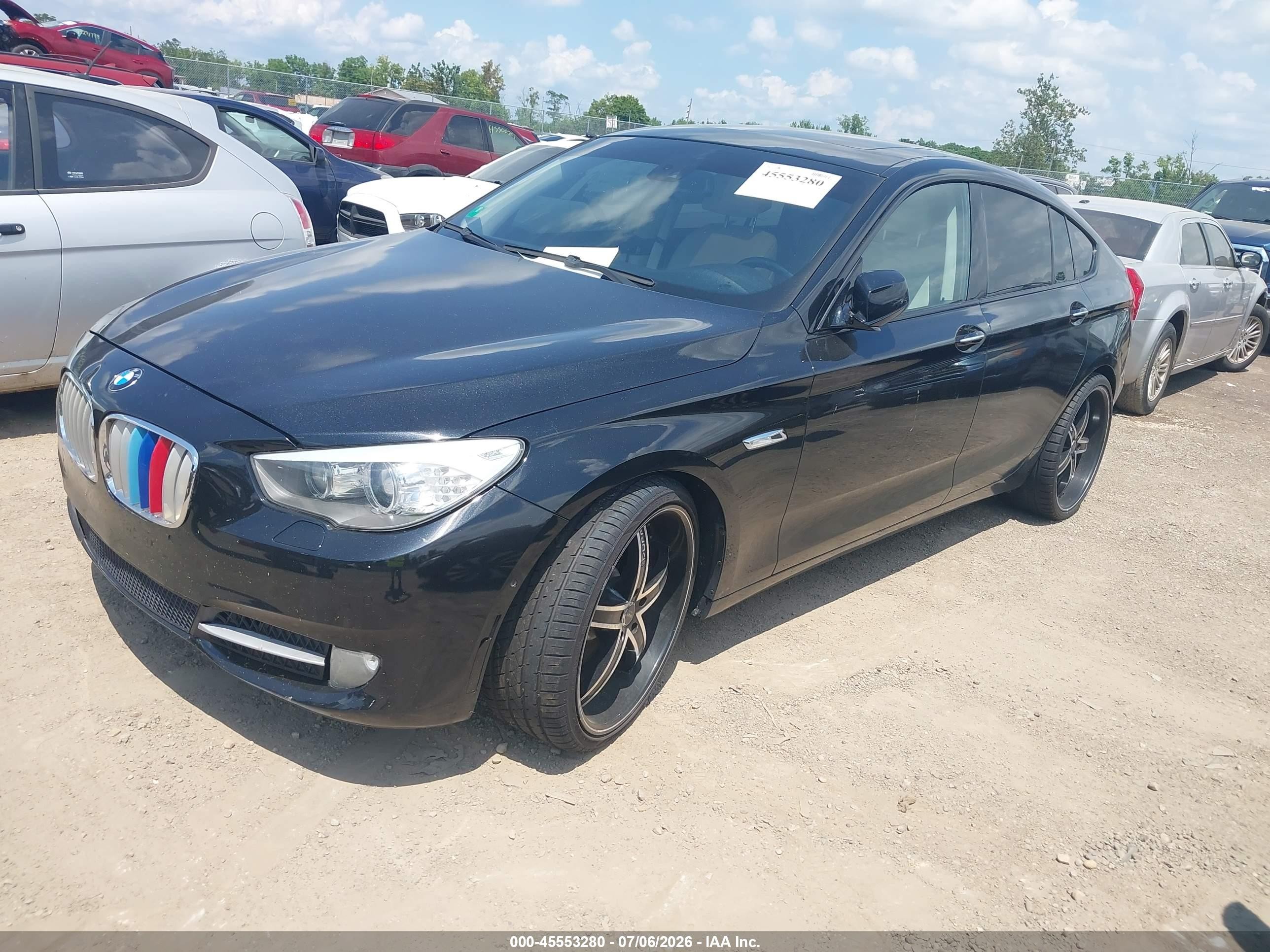 2010 Bmw 550i Gran Turismo   Черный vin: WBASN4C53AC209450
