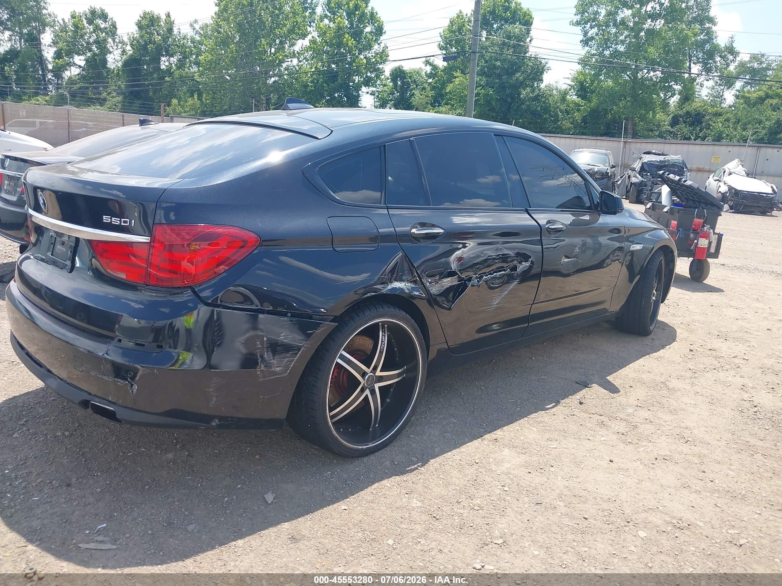 2010 Bmw 550i Gran Turismo   Черный vin: WBASN4C53AC209450