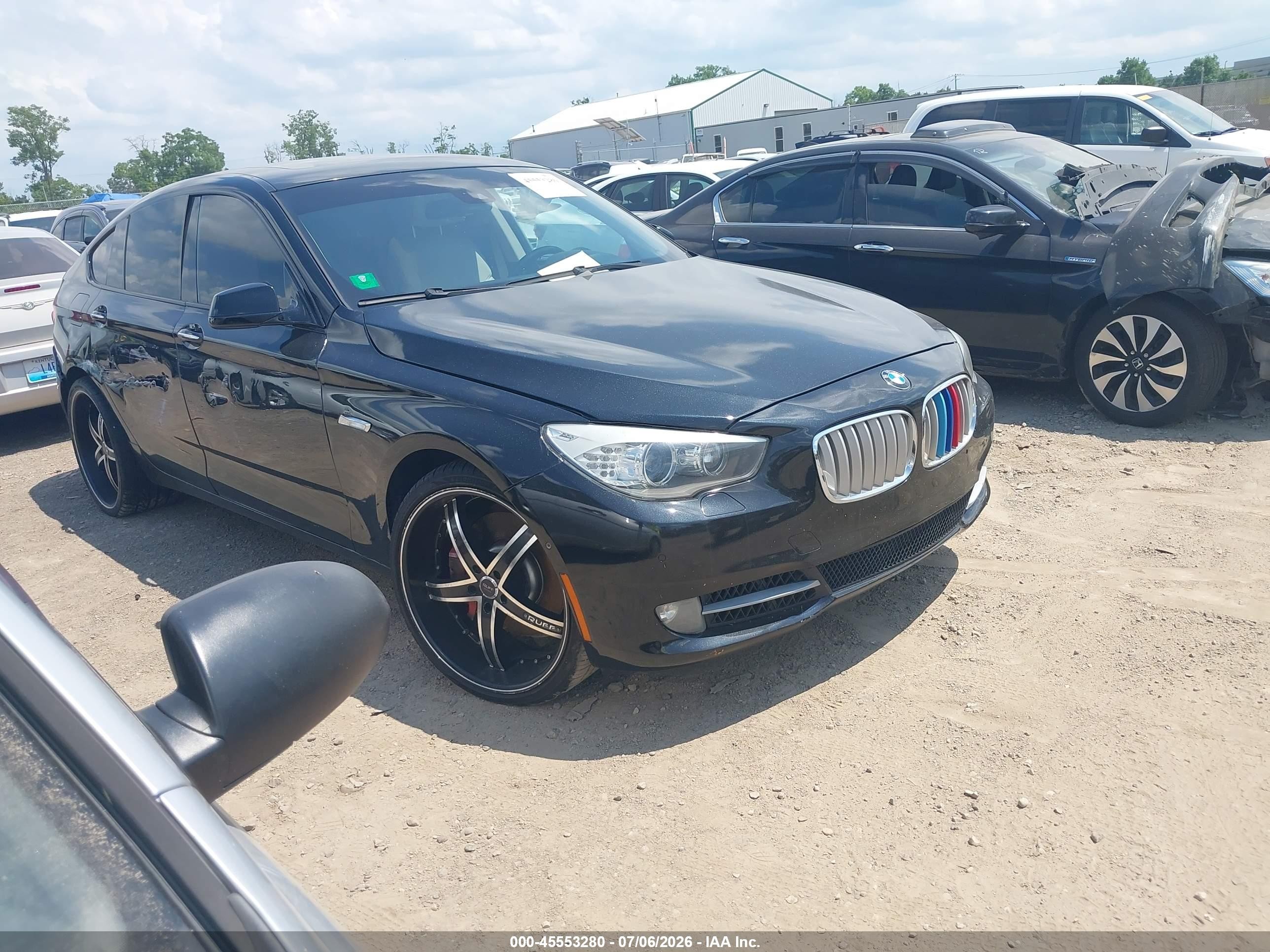 2010 Bmw 550i Gran Turismo   Черный vin: WBASN4C53AC209450