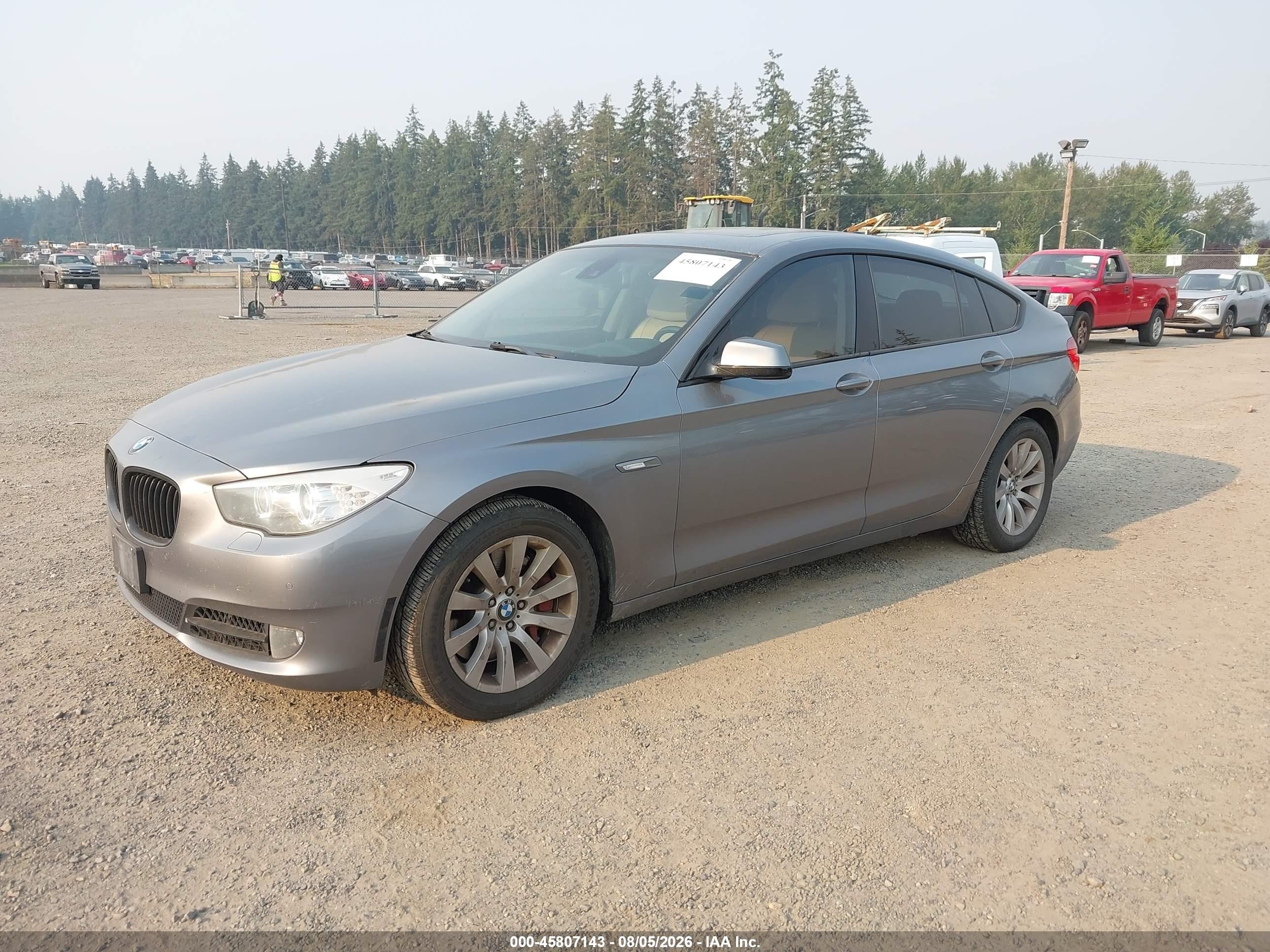 2010 Bmw 550i Gran Turismo   Gray vin: WBASN4C53AC209545