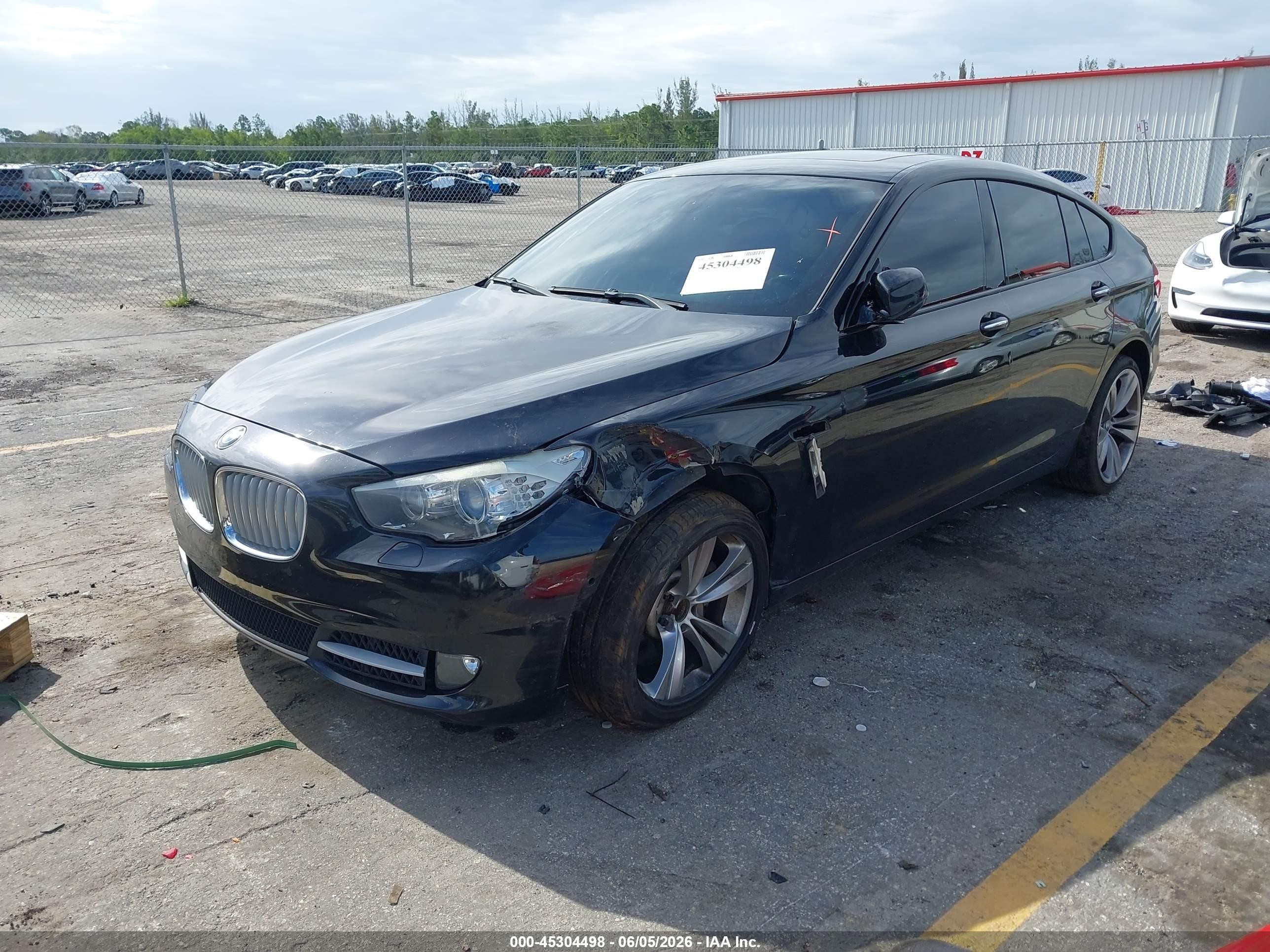 2010 Bmw 550i Gran Turismo   Черный vin: WBASN4C55AC209353