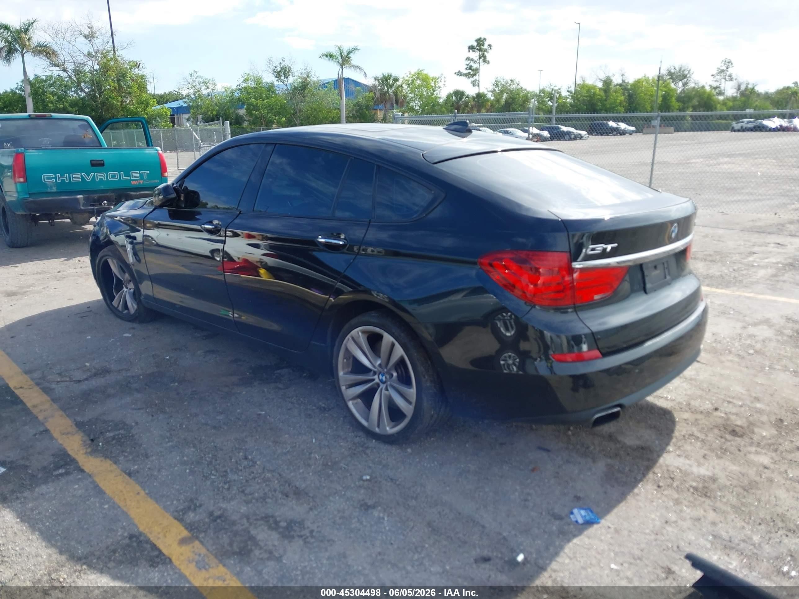 2010 Bmw 550i Gran Turismo   Черный vin: WBASN4C55AC209353