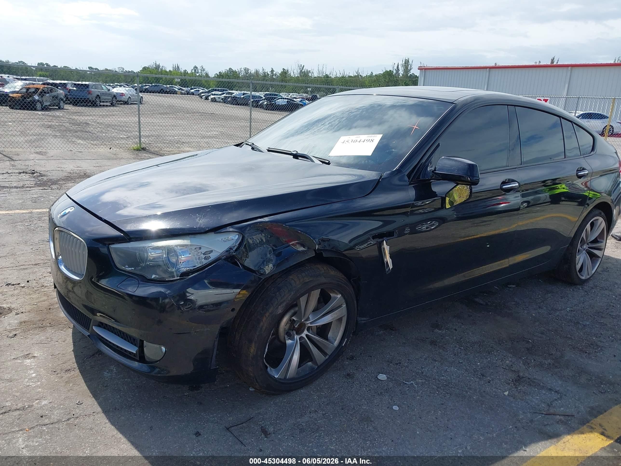 2010 Bmw 550i Gran Turismo   Черный vin: WBASN4C55AC209353
