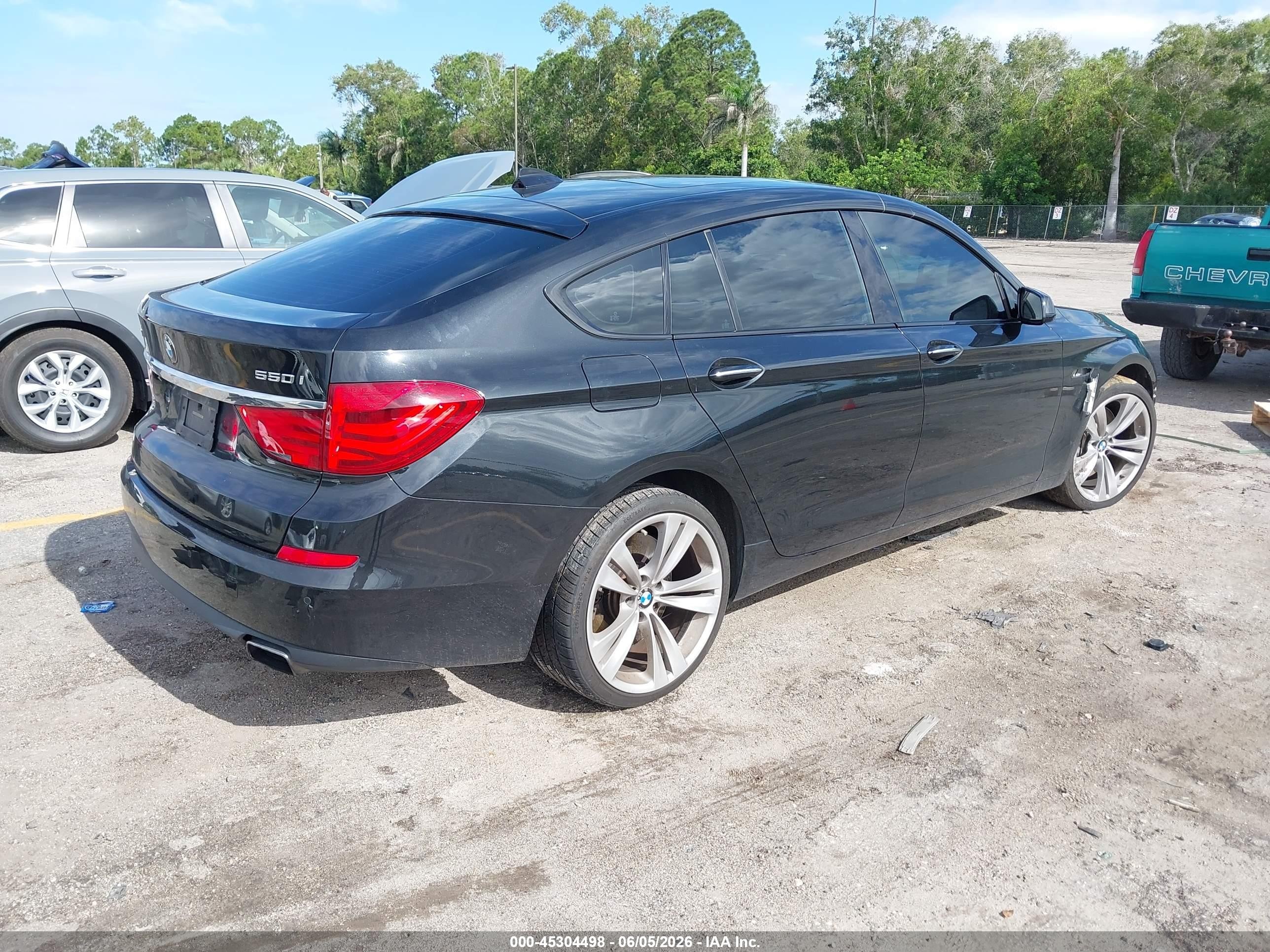 2010 Bmw 550i Gran Turismo   Черный vin: WBASN4C55AC209353