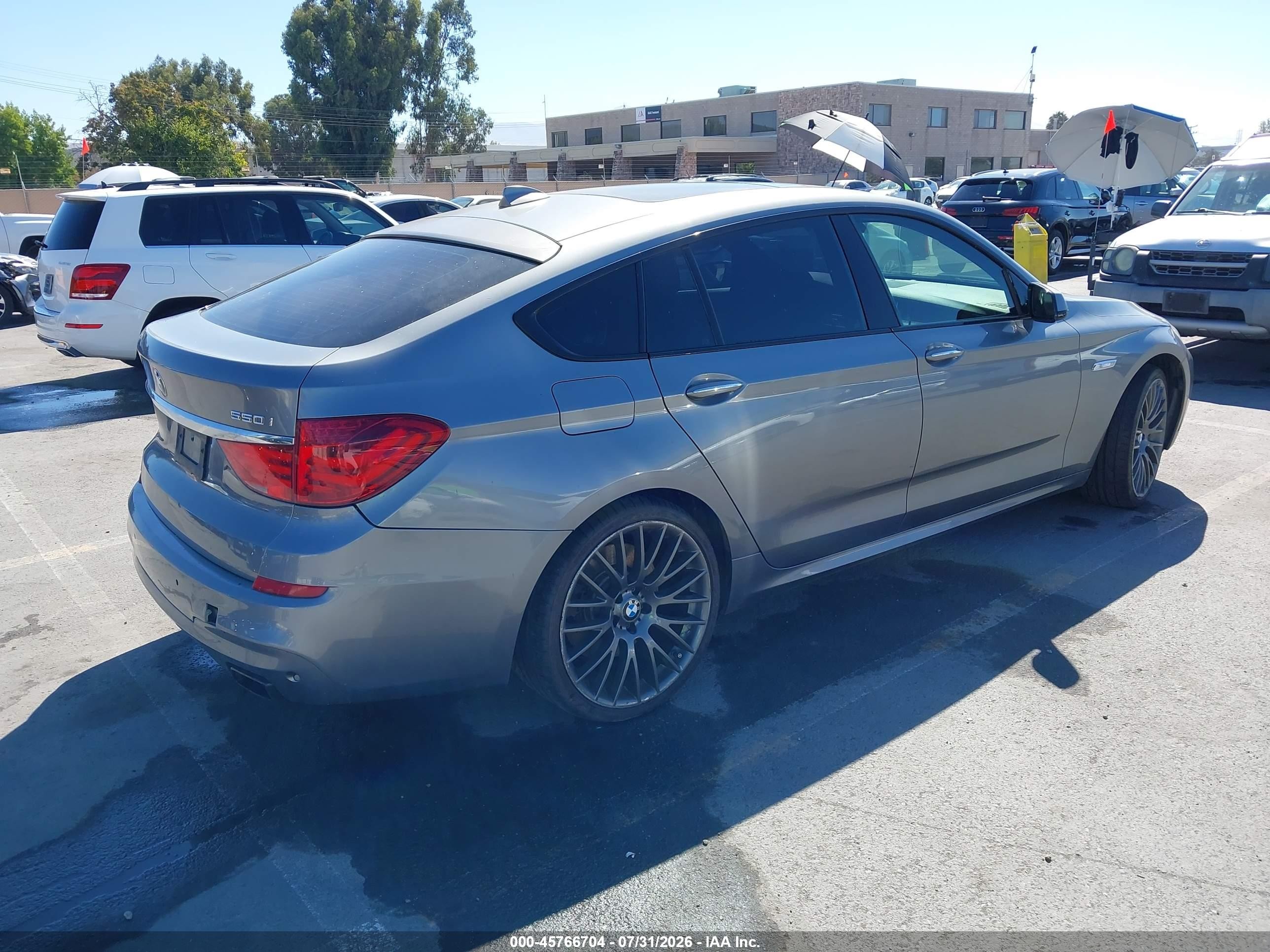 2012 Bmw 550i Gran Turismo   Gray vin: WBASN4C55CC210182