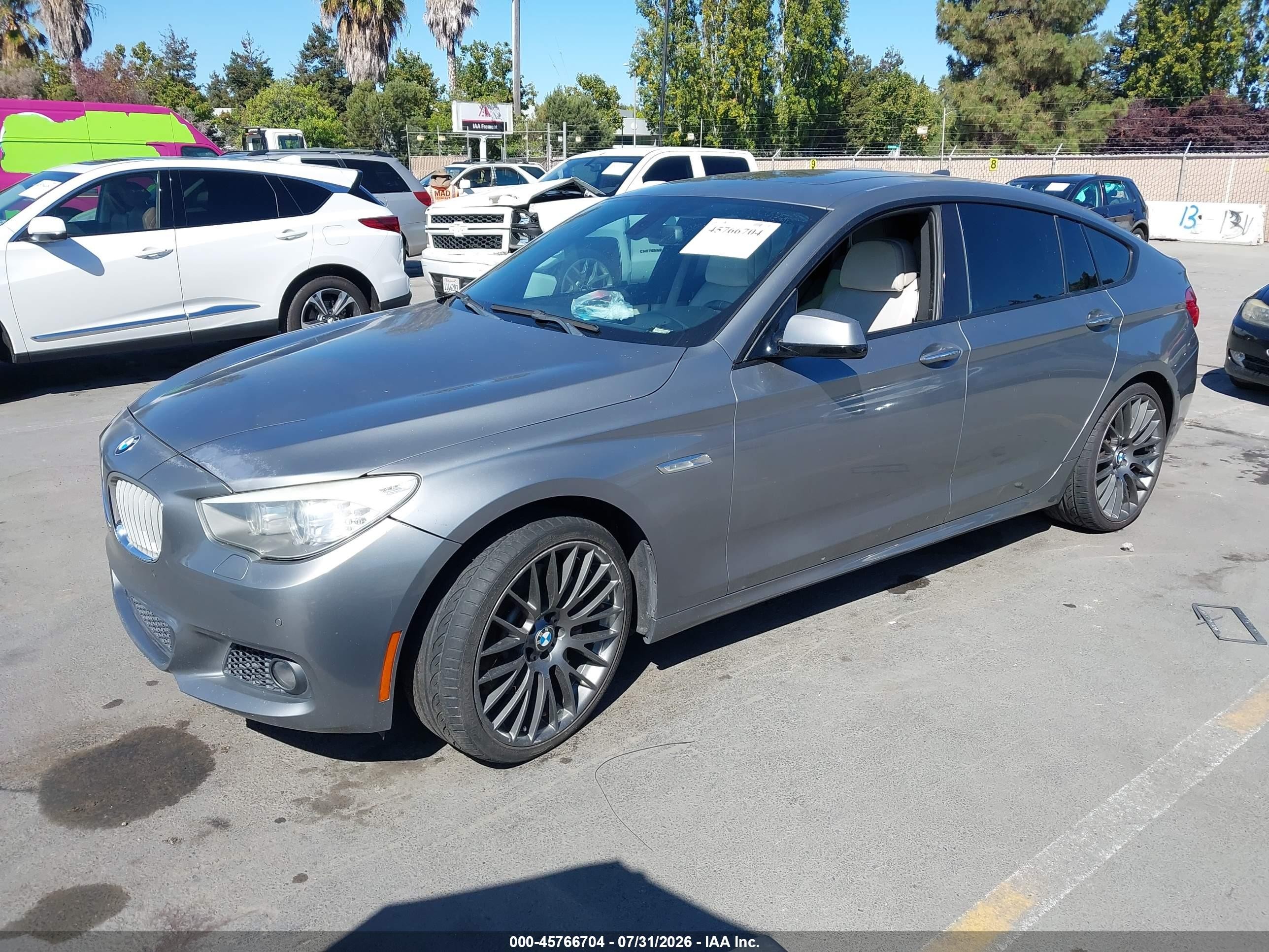 2012 Bmw 550i Gran Turismo   Gray vin: WBASN4C55CC210182