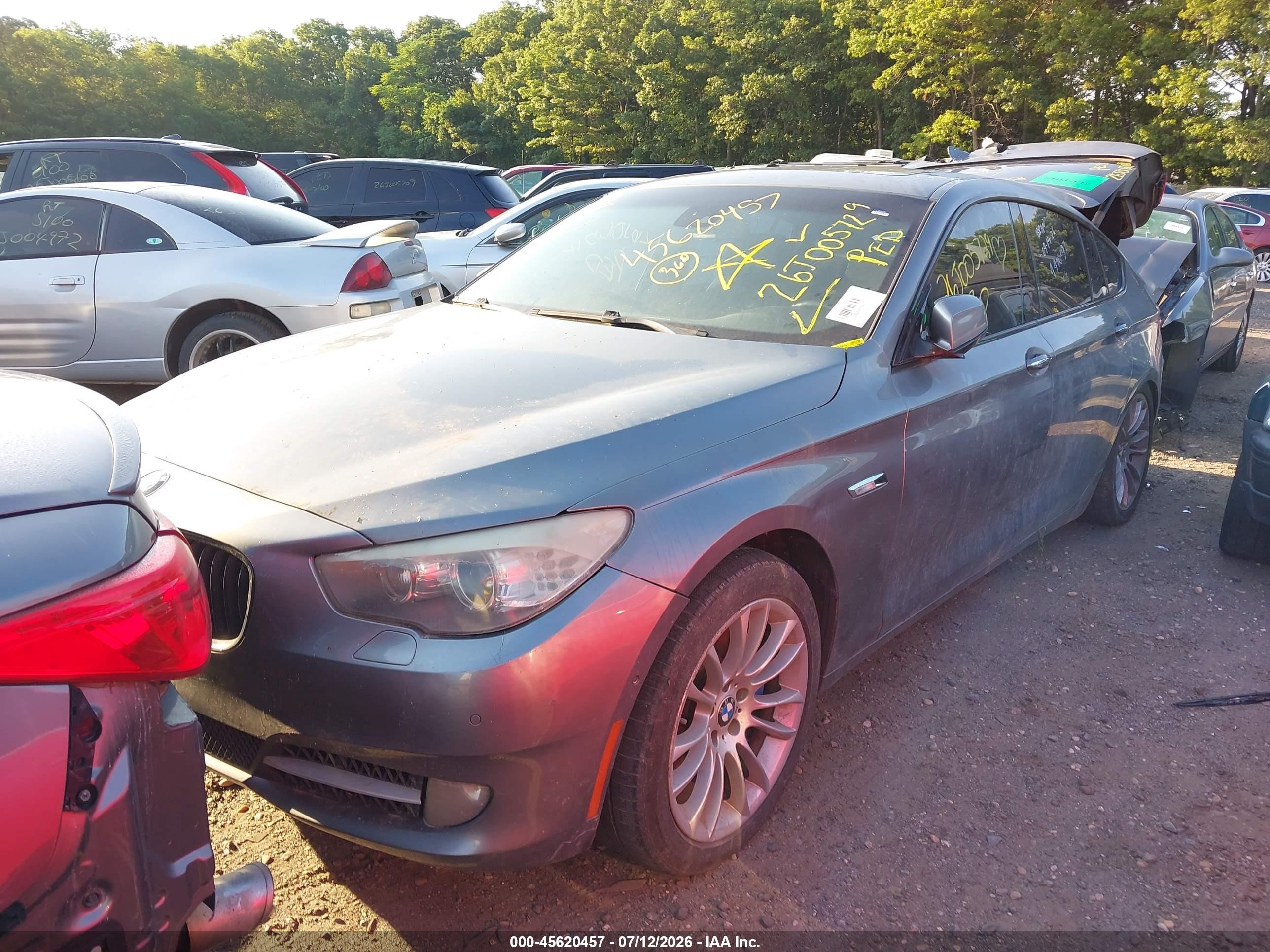 2010 Bmw 550i Gran Turismo   Gray vin: WBASN4C56AC209331