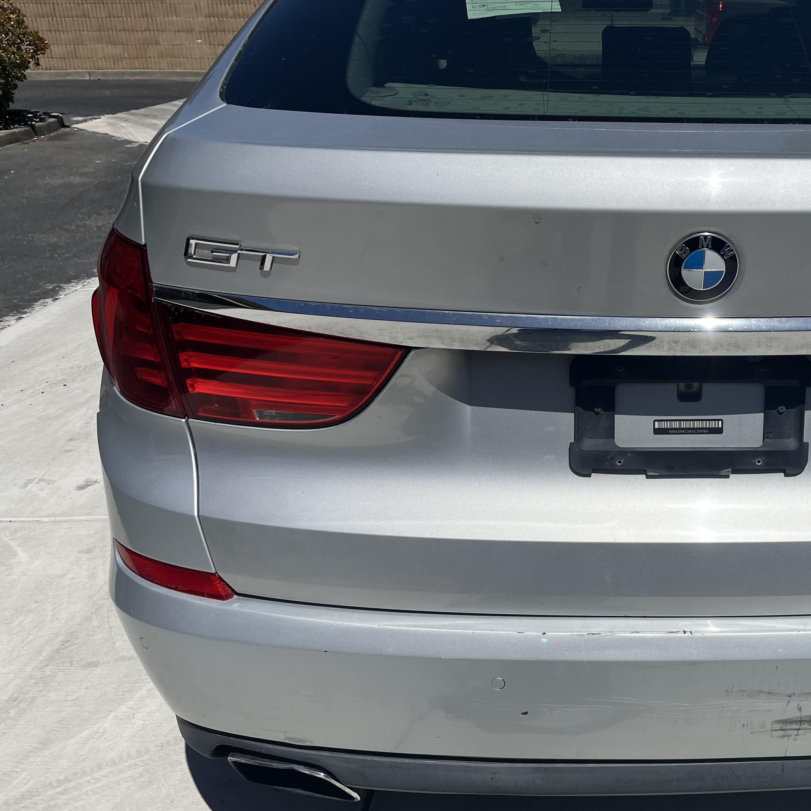 2010 Bmw 550i Gran Turismo   Silver vin: WBASN4C58AC209184