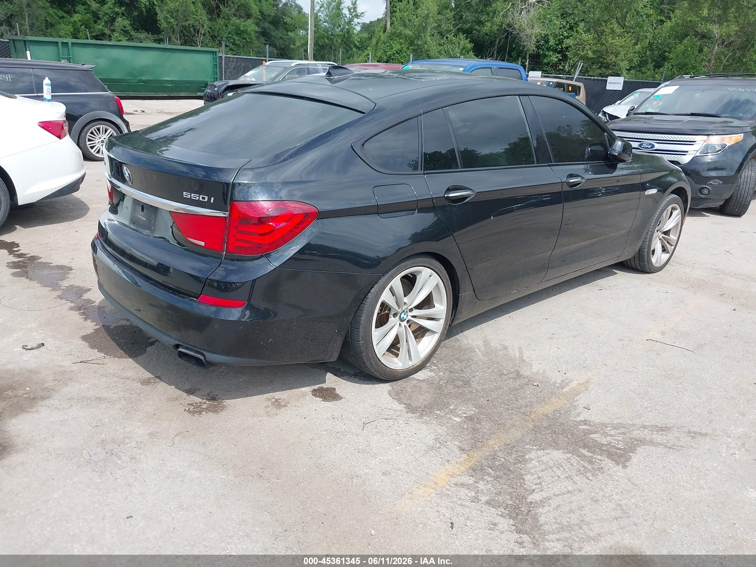 2010 Bmw 550i Gran Turismo   Black vin: WBASN4C5XAC208277
