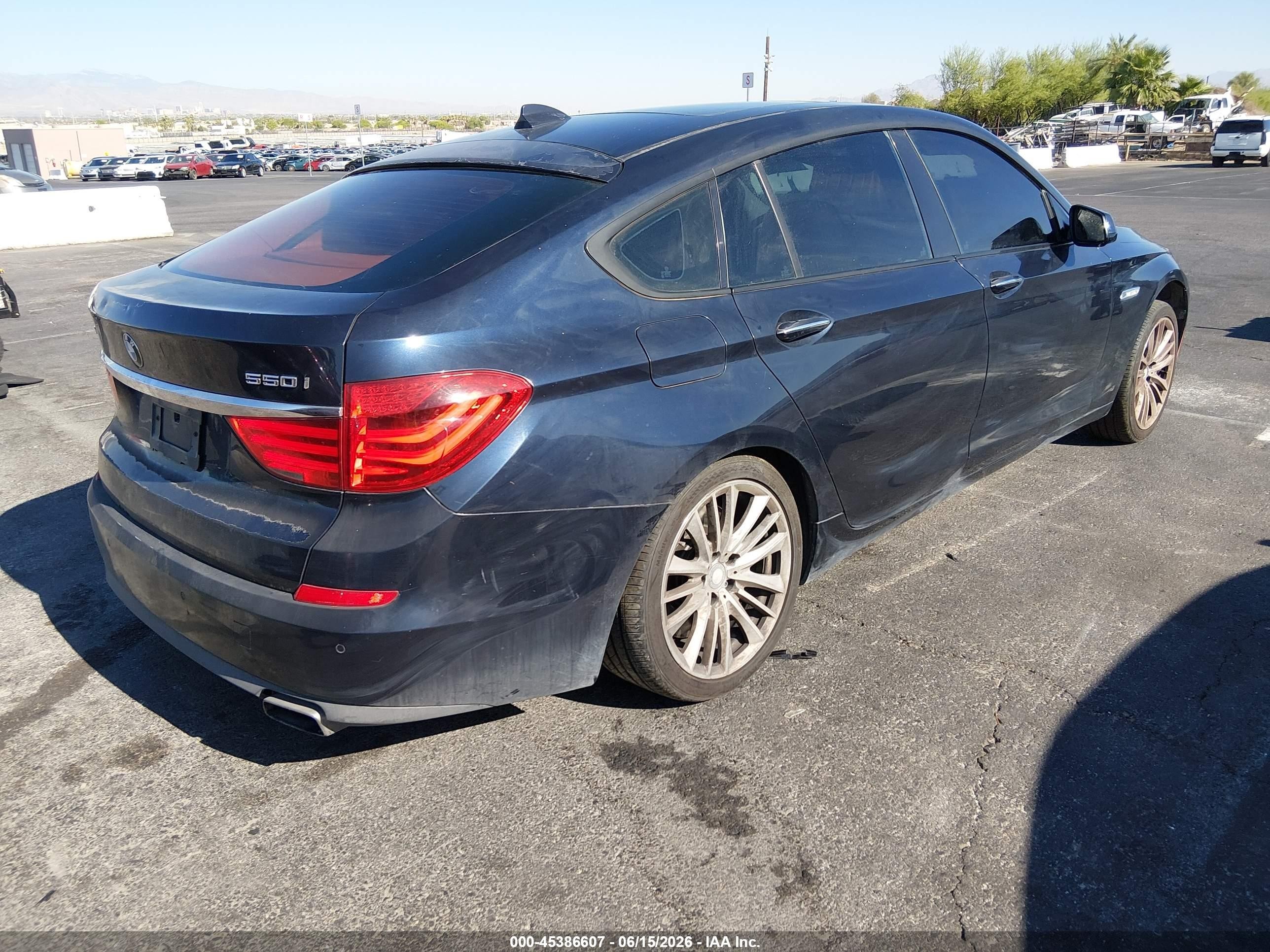 2011 Bmw 550i Gran Turismo   Dark Blue vin: WBASN4C5XBC209690
