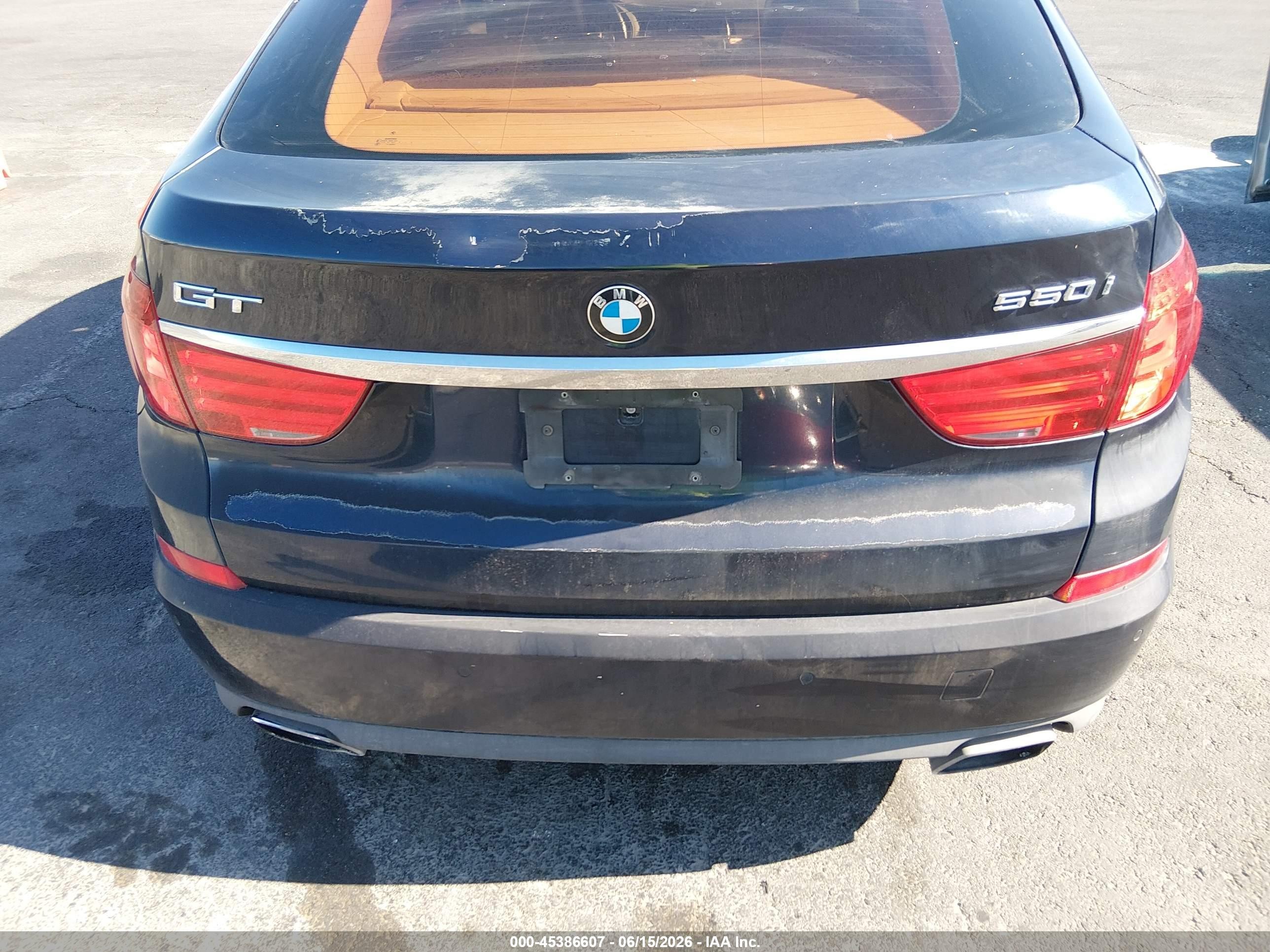 2011 Bmw 550i Gran Turismo   Dark Blue vin: WBASN4C5XBC209690