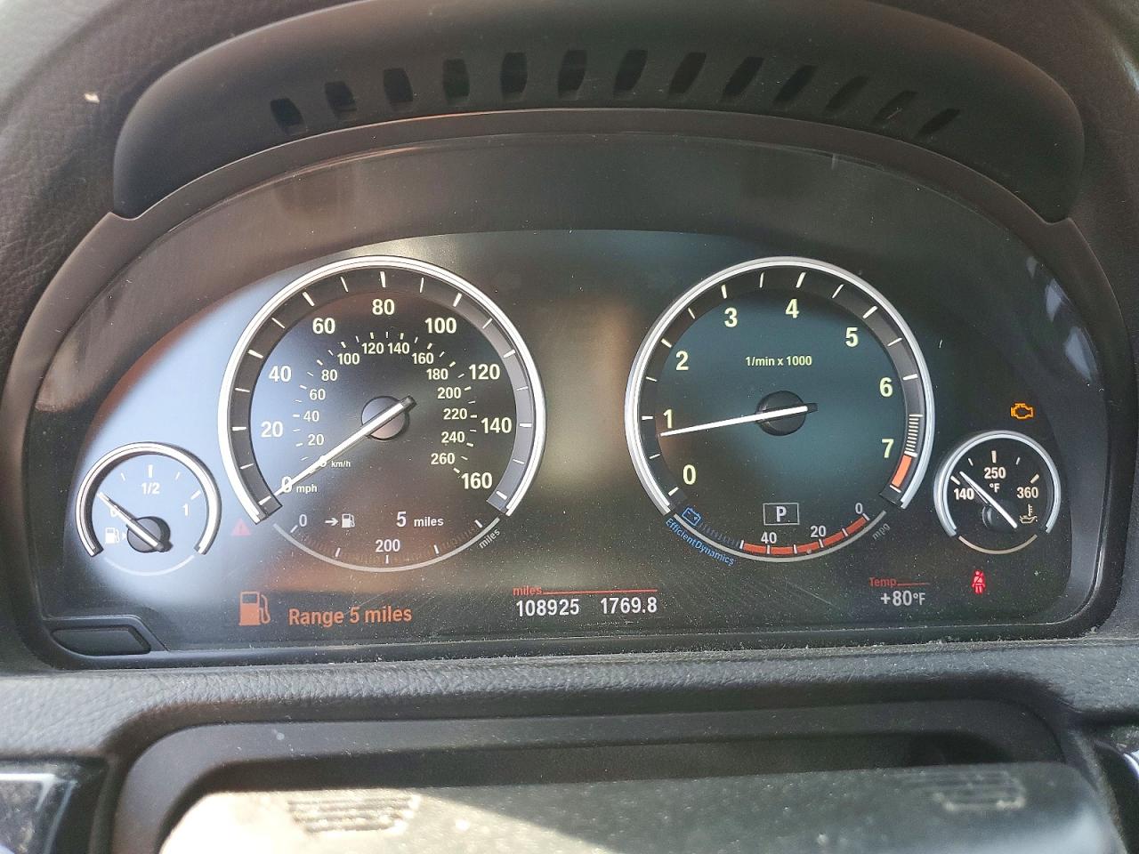 2013 Bmw 550 I Gray vin: WBASP0C58DC987962