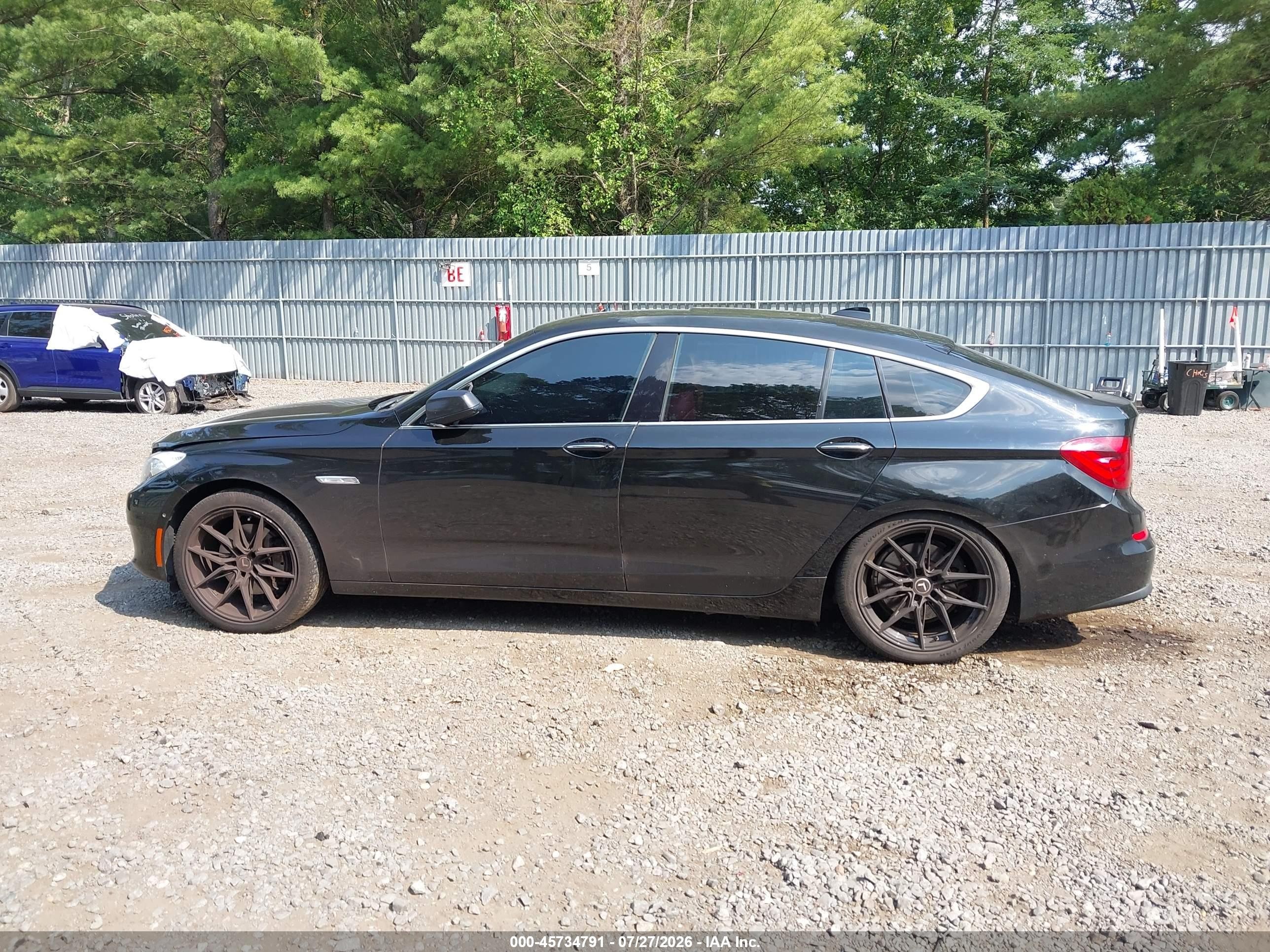 2013 Bmw 535i Gran Turismo Xdrive Black vin: WBASP2C56DC338978