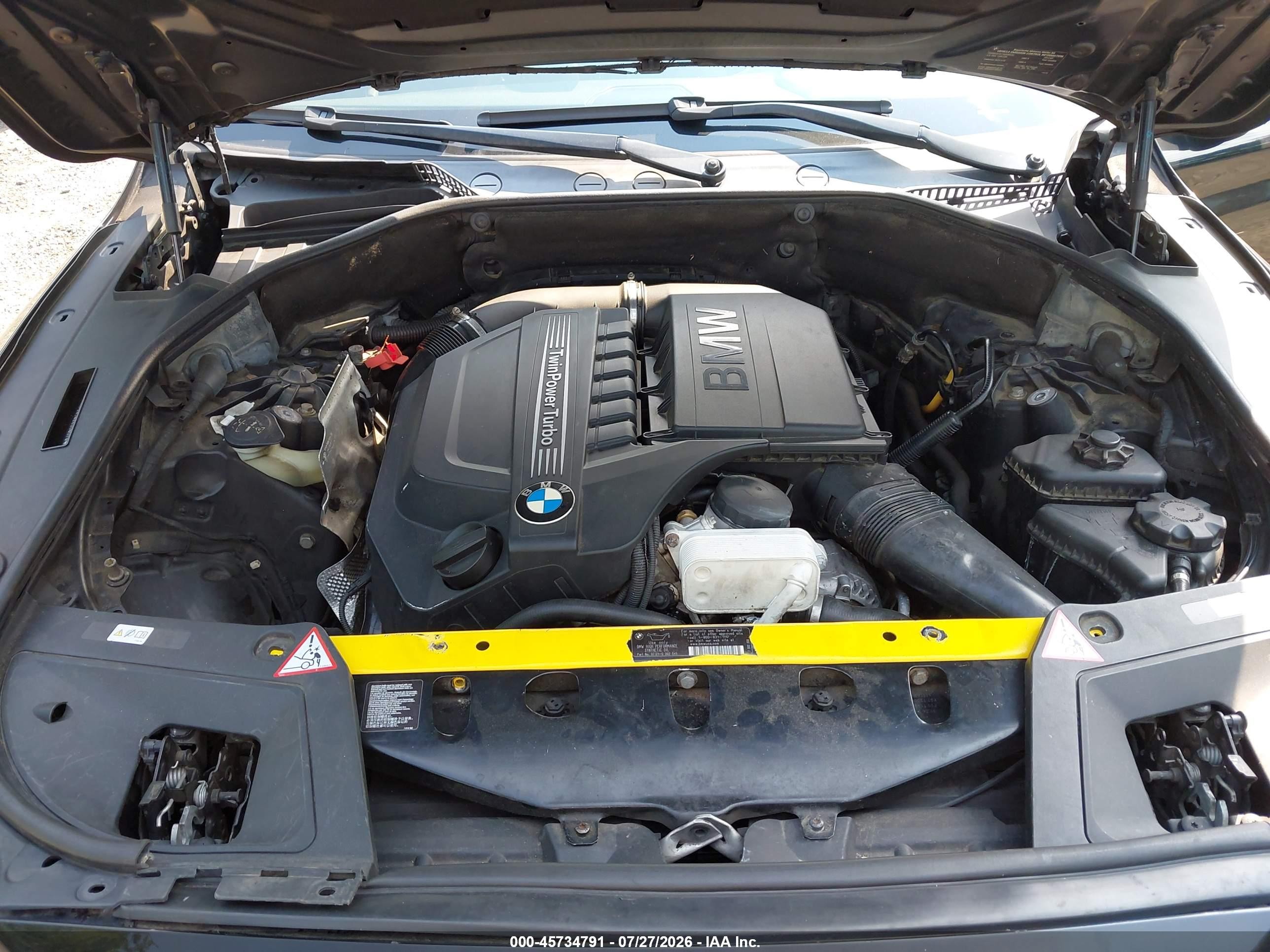 2013 Bmw 535i Gran Turismo Xdrive Black vin: WBASP2C56DC338978