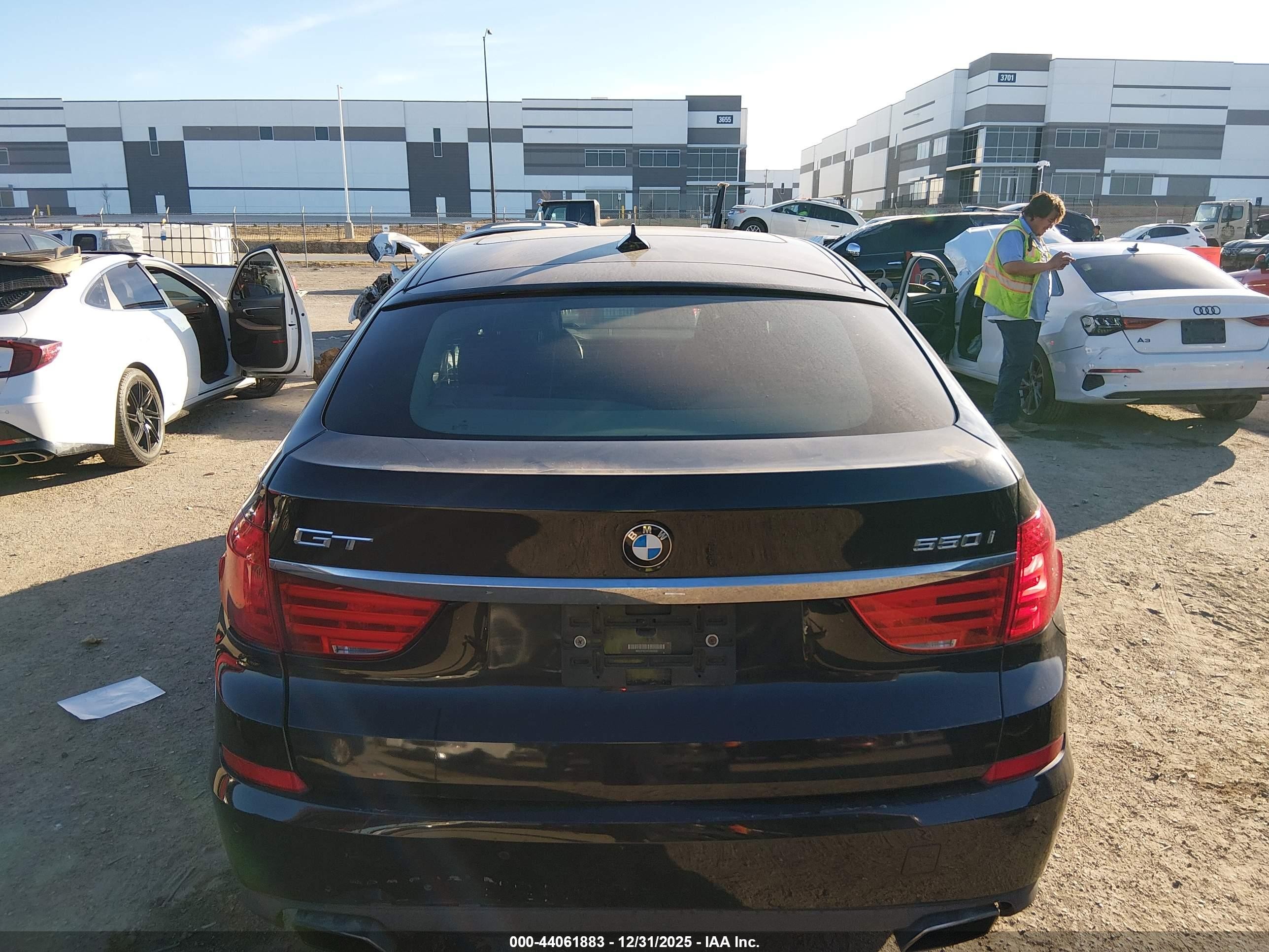 2012 Bmw 550i Gran Turismo Xdrive Черный vin: WBASP4C54CC899898