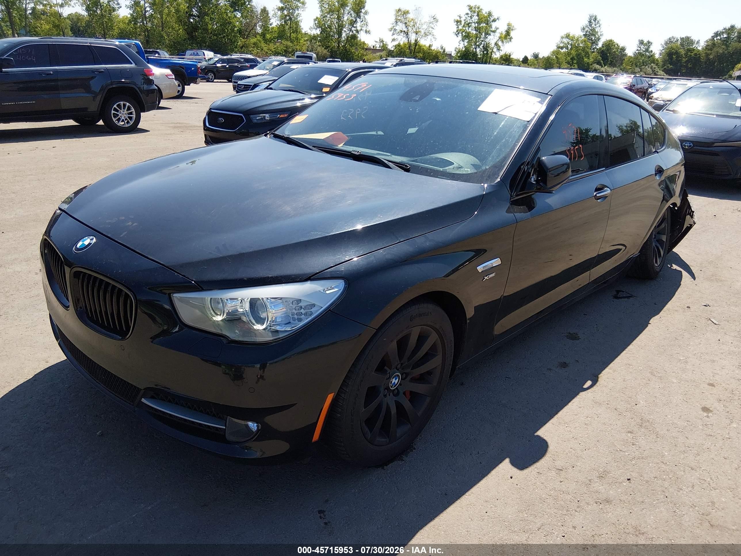 2011 Bmw 550i Gran Turismo Xdrive Black vin: WBASP4C55BC341525