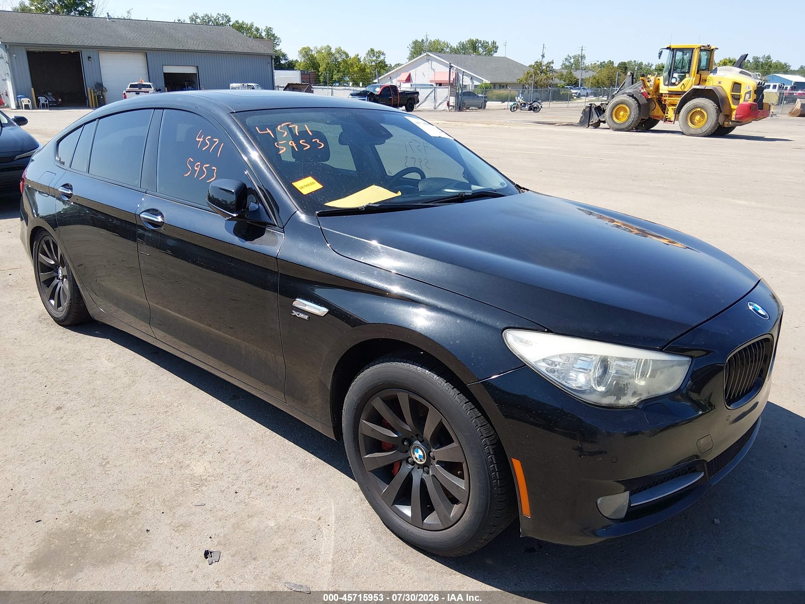 2011 Bmw 550i Gran Turismo Xdrive Black vin: WBASP4C55BC341525