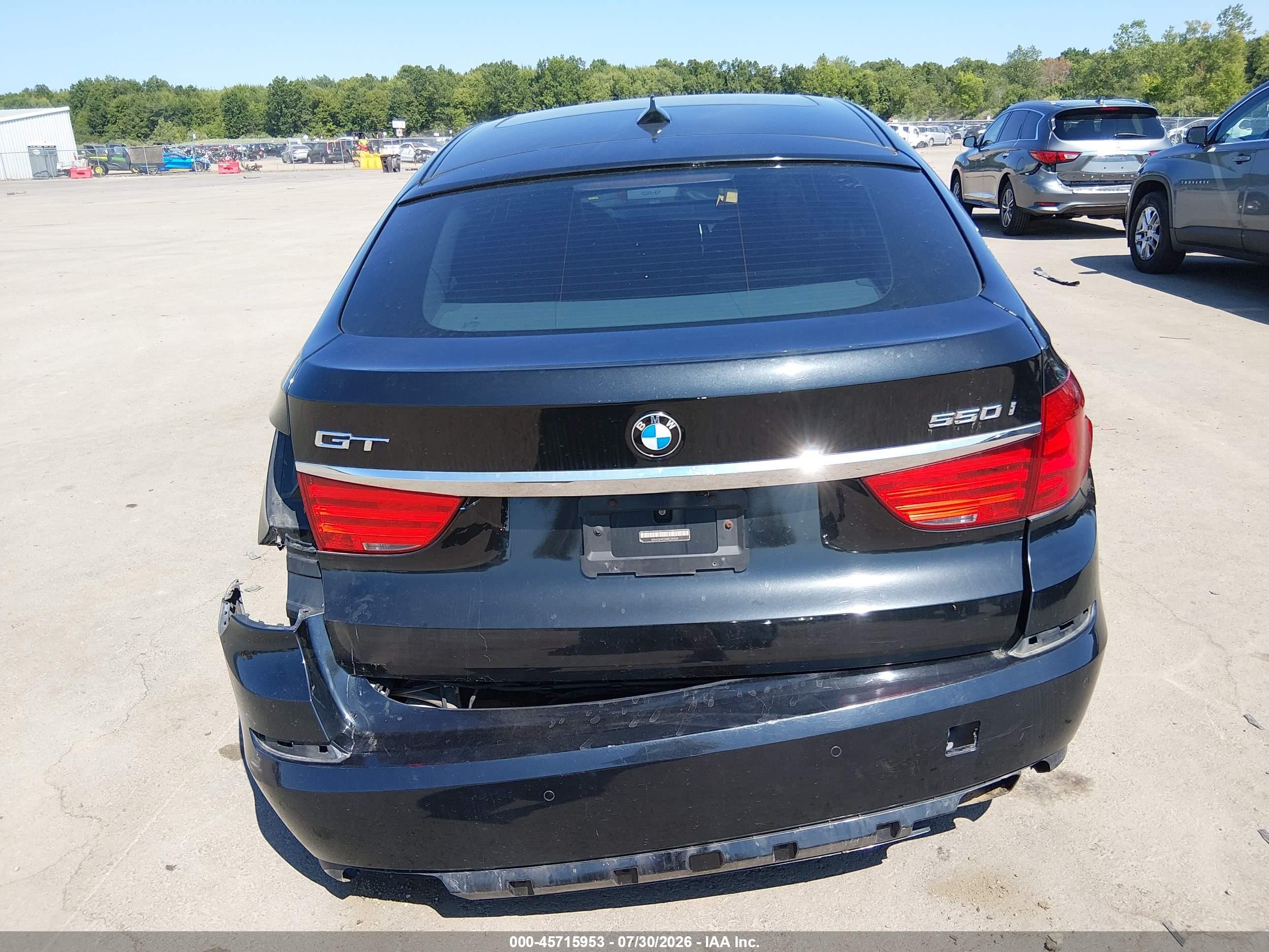 2011 Bmw 550i Gran Turismo Xdrive Black vin: WBASP4C55BC341525