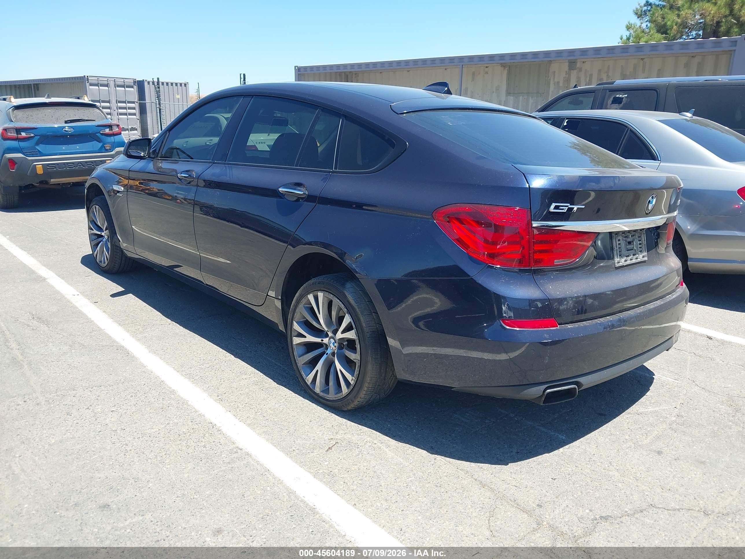 2012 Bmw 550i Gran Turismo Xdrive Blue vin: WBASP4C5XCC899873