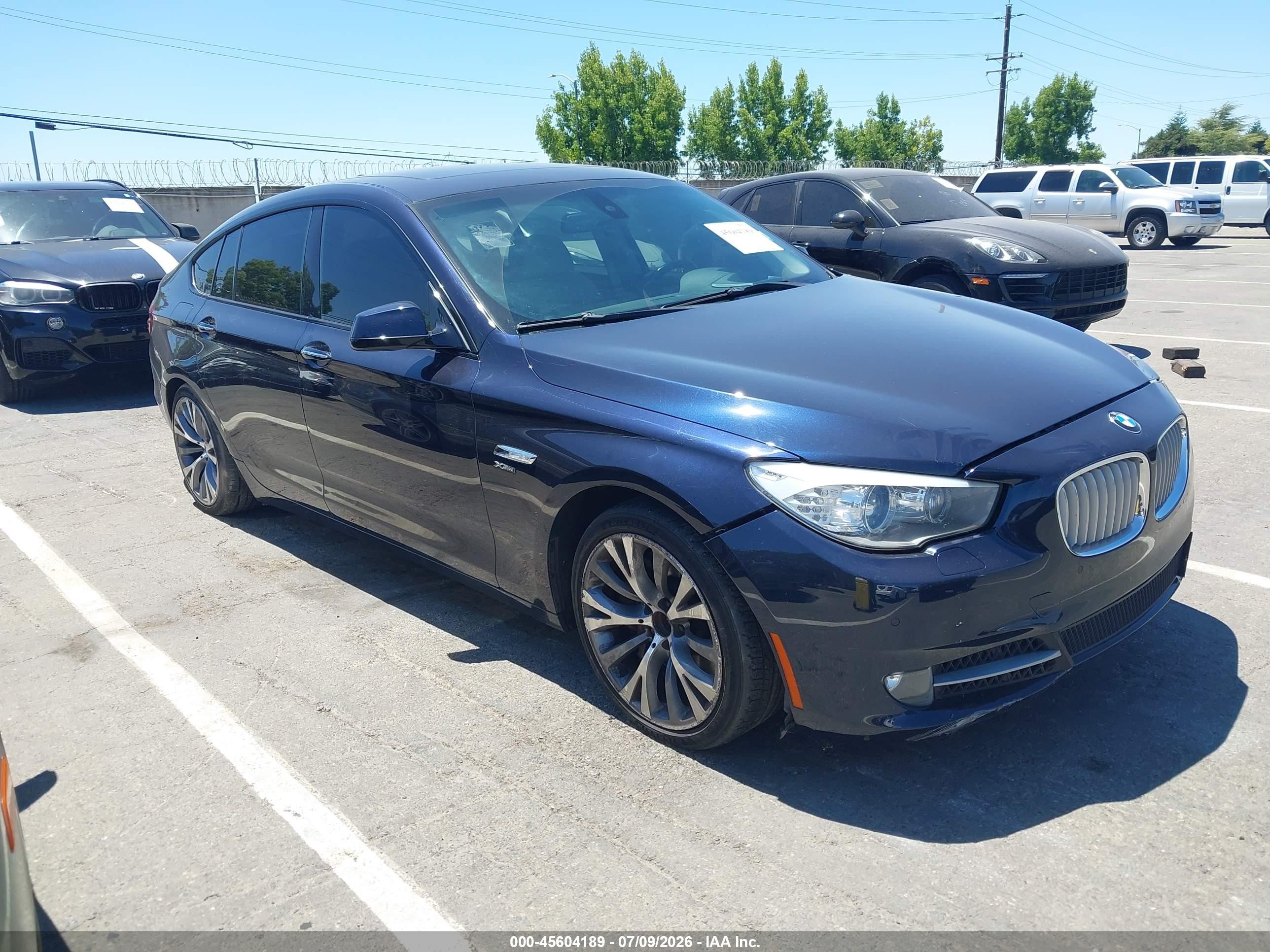 2012 Bmw 550i Gran Turismo Xdrive Blue vin: WBASP4C5XCC899873