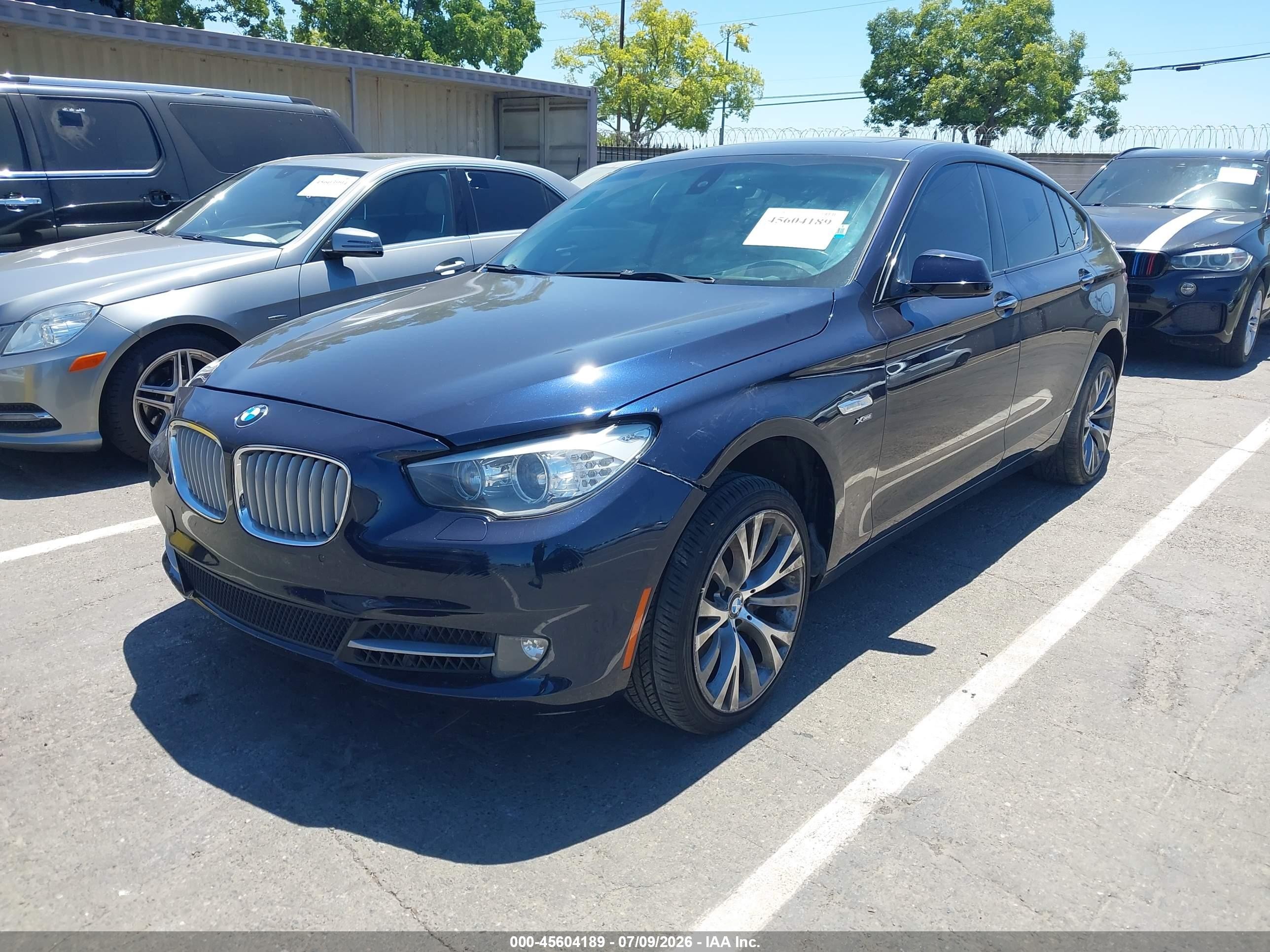 2012 Bmw 550i Gran Turismo Xdrive Blue vin: WBASP4C5XCC899873