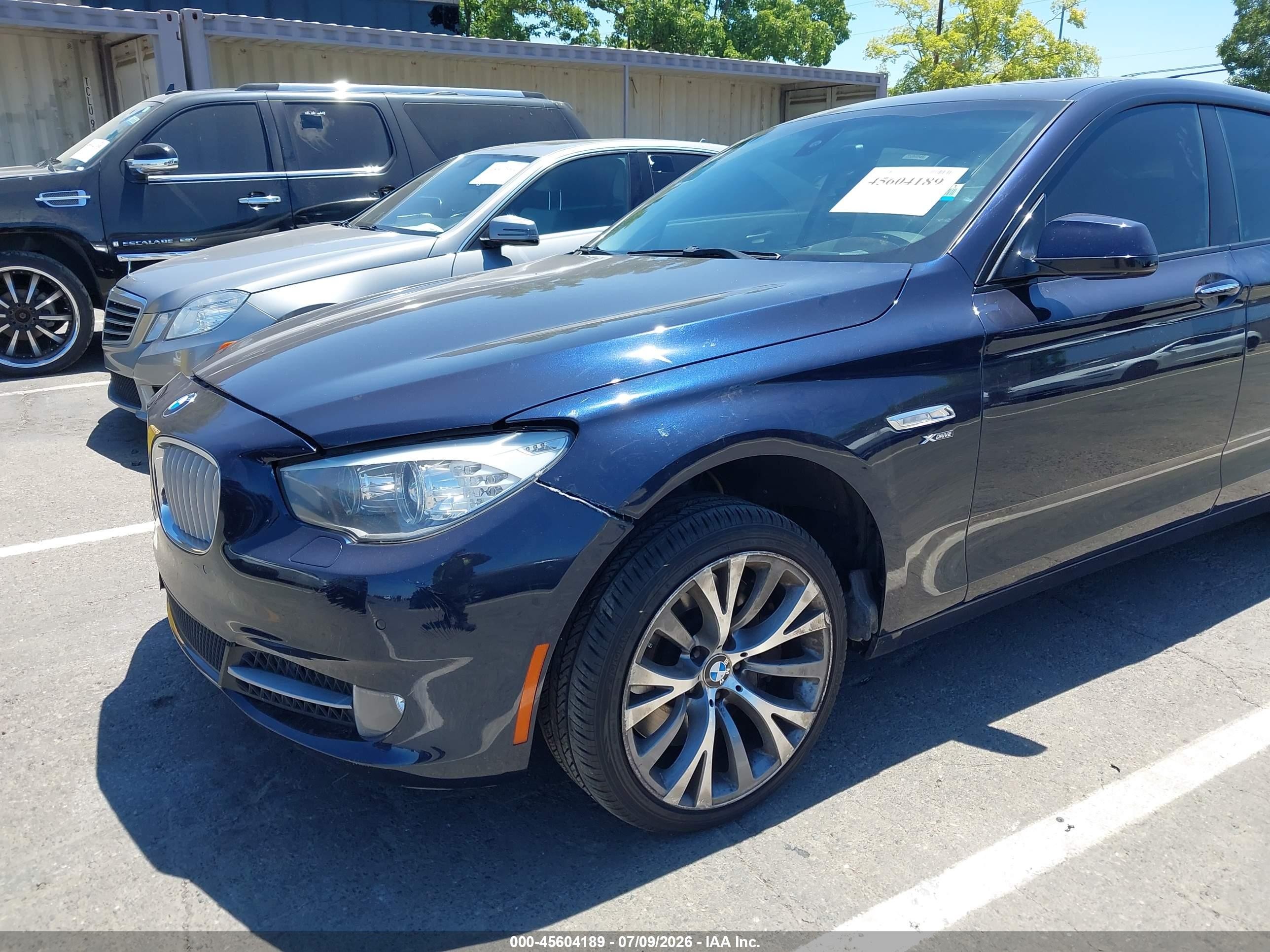 2012 Bmw 550i Gran Turismo Xdrive Blue vin: WBASP4C5XCC899873