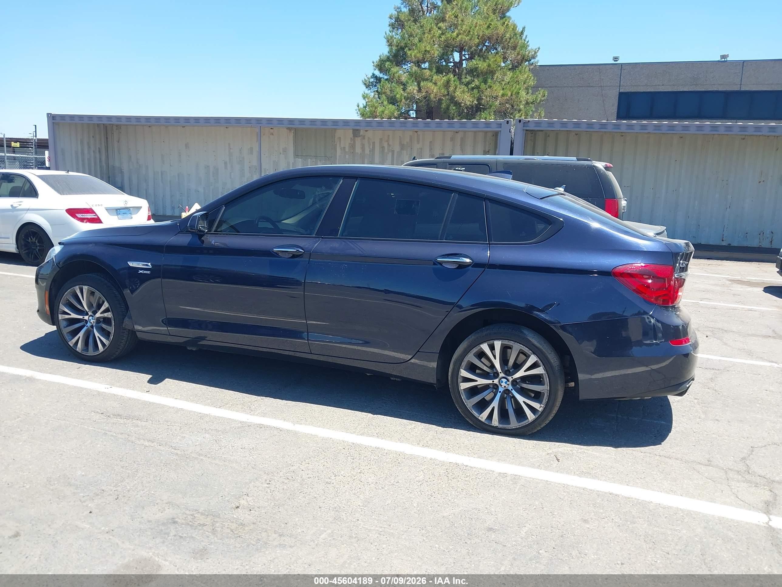 2012 Bmw 550i Gran Turismo Xdrive Blue vin: WBASP4C5XCC899873