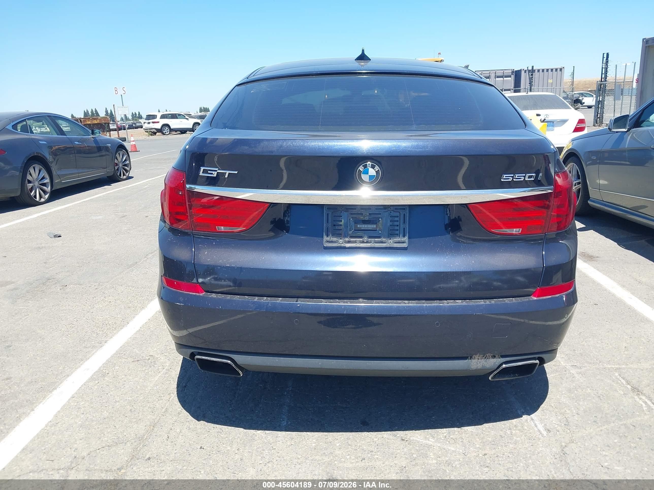 2012 Bmw 550i Gran Turismo Xdrive Blue vin: WBASP4C5XCC899873