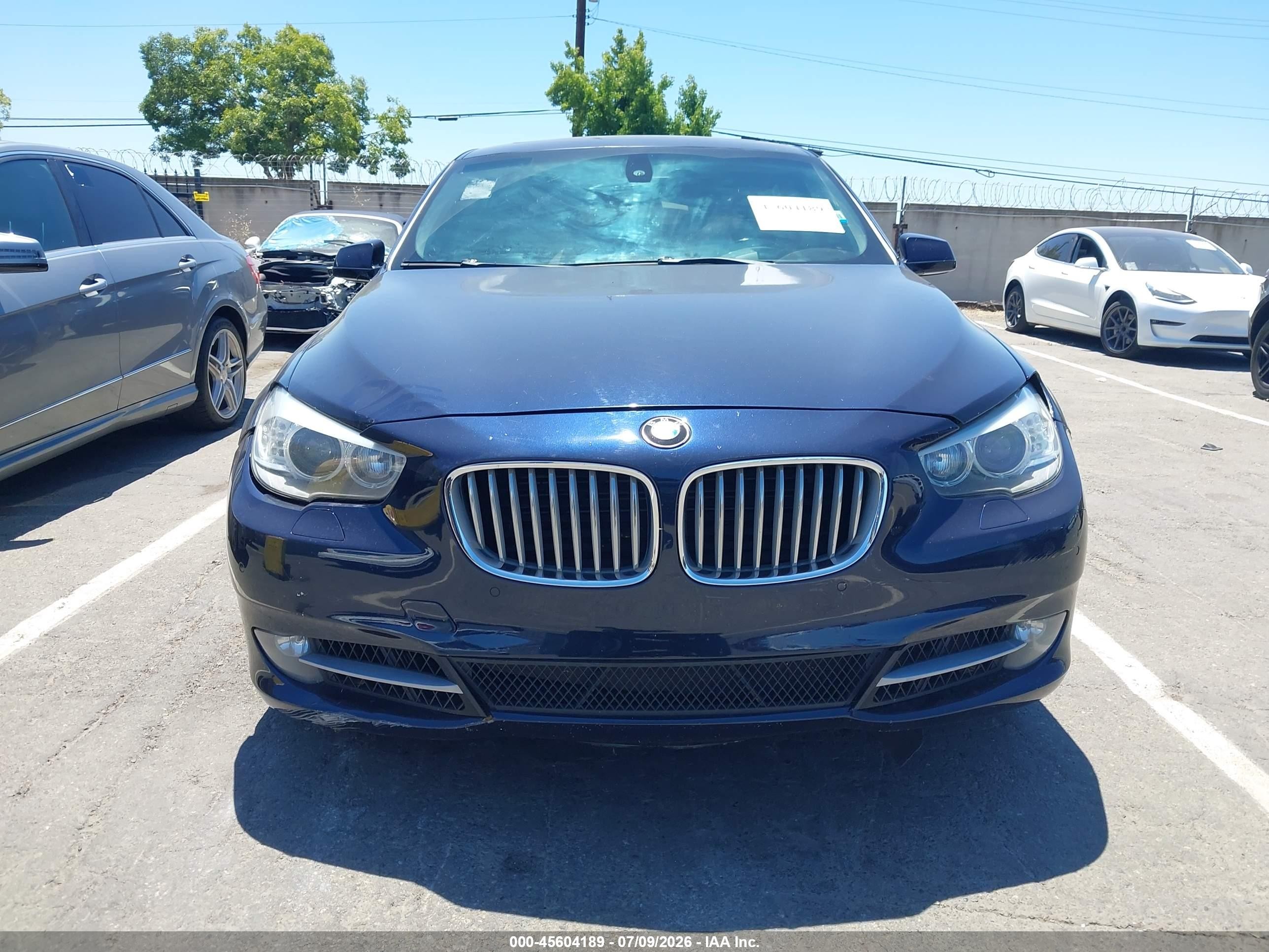 2012 Bmw 550i Gran Turismo Xdrive Blue vin: WBASP4C5XCC899873