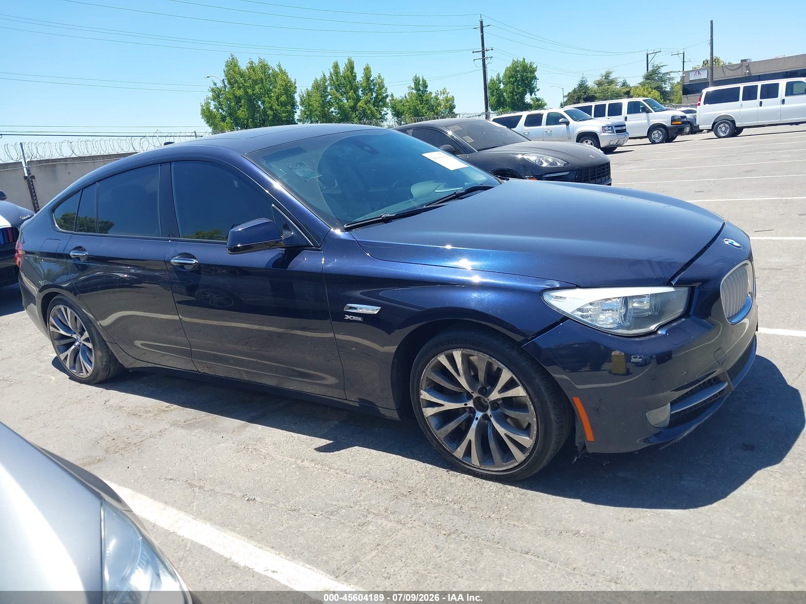 2012 Bmw 550i Gran Turismo Xdrive Blue vin: WBASP4C5XCC899873