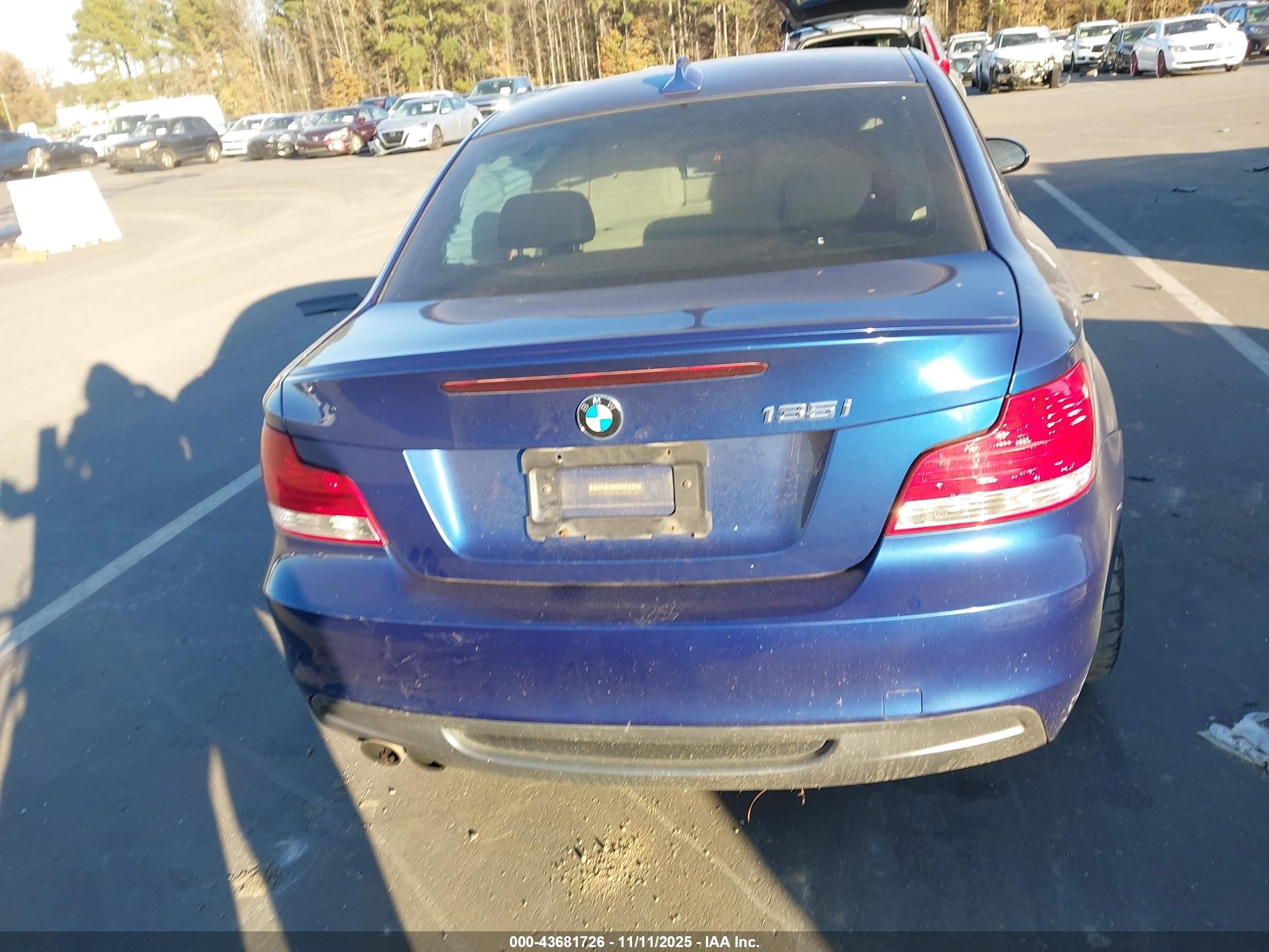 2009 Bmw 135i   Синий vin: WBAUC73599VK80717