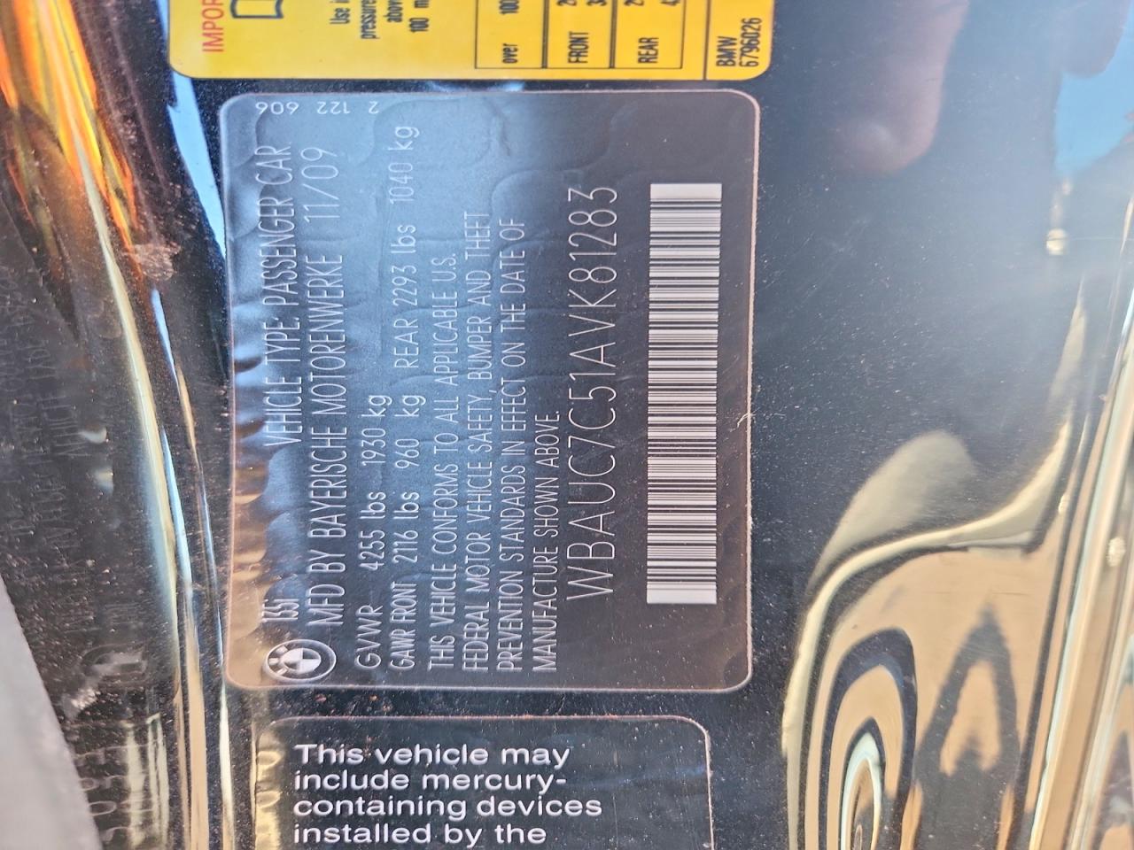 2010 Bmw 135 I Black vin: WBAUC7C51AVK81283