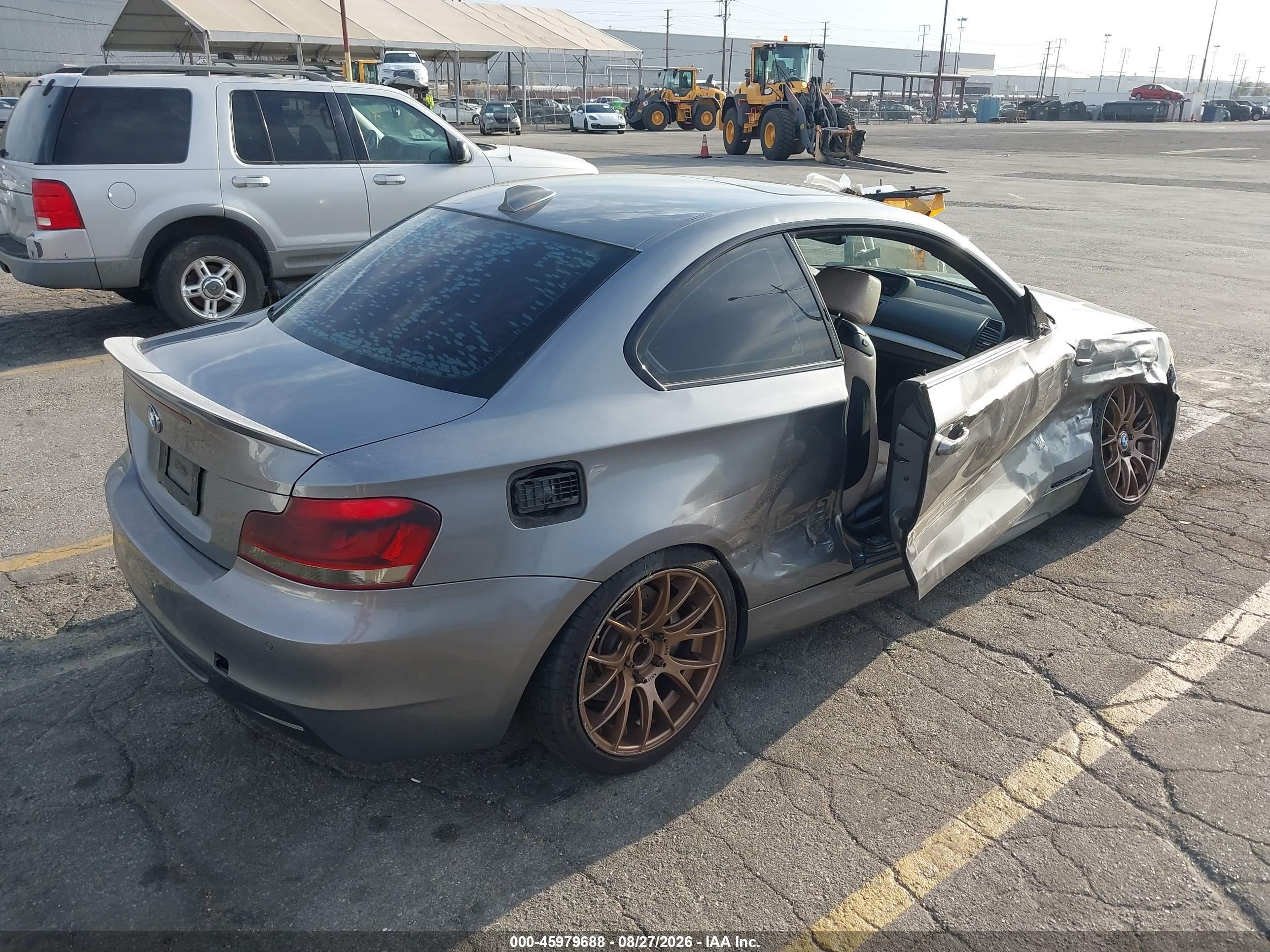 2012 Bmw 135i   Gray vin: WBAUC9C50CVM11794