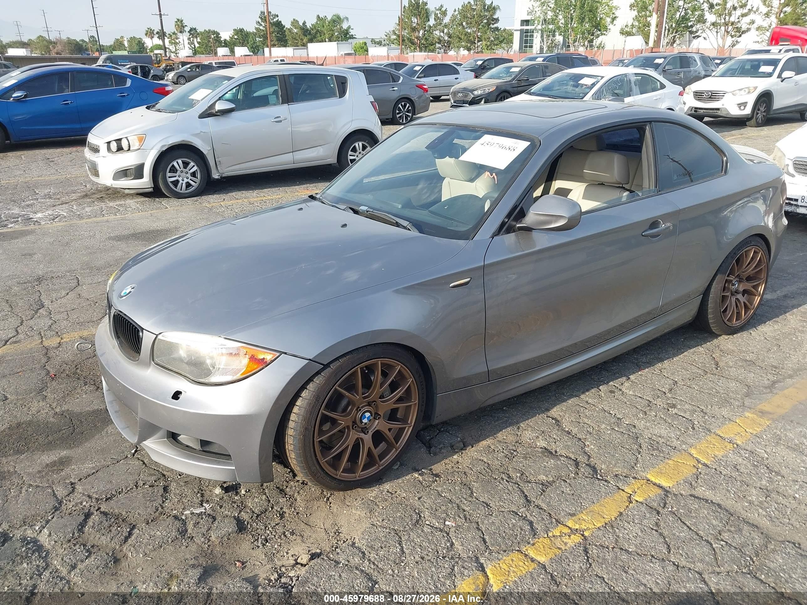 2012 Bmw 135i   Gray vin: WBAUC9C50CVM11794