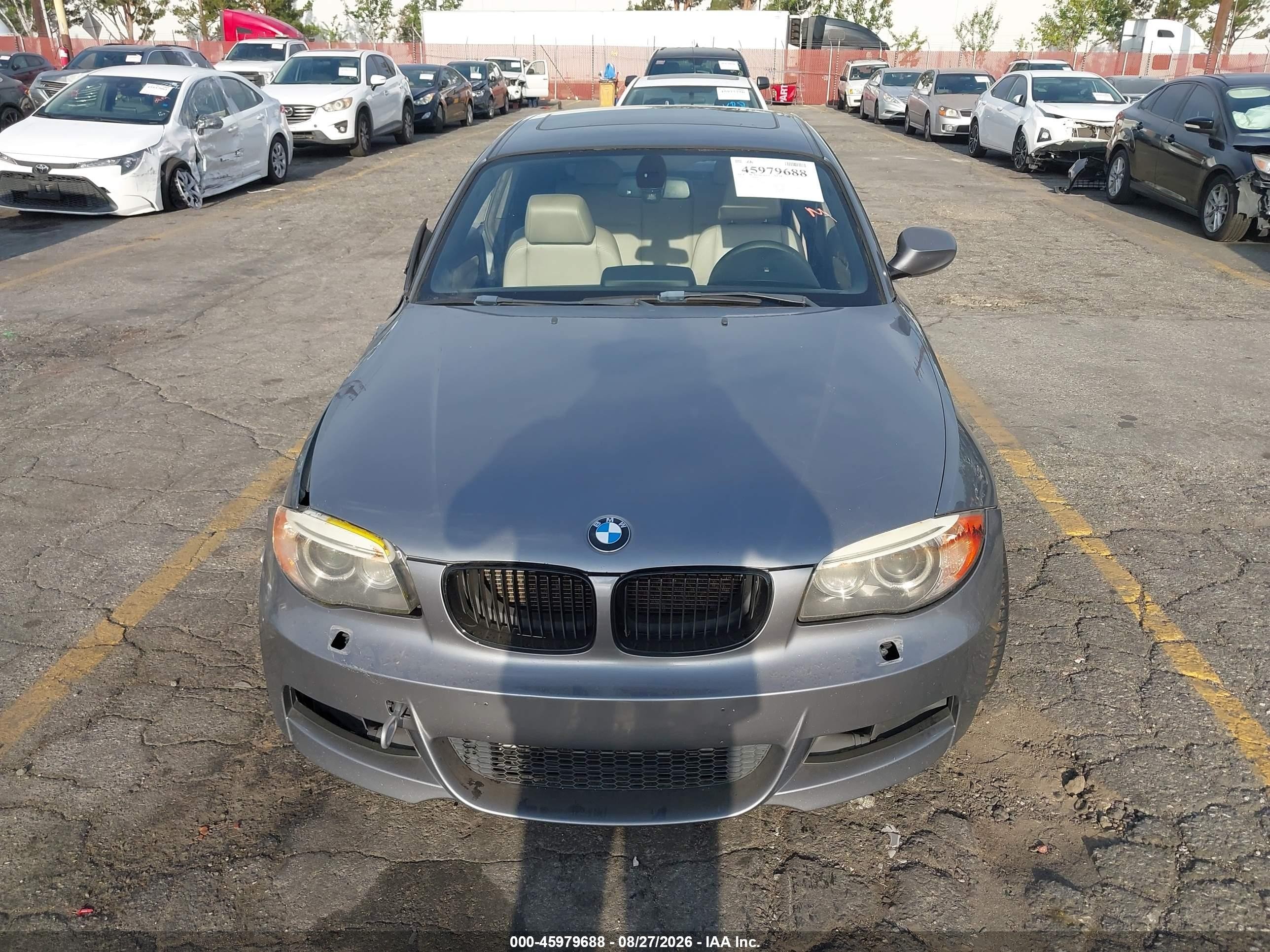 2012 Bmw 135i   Gray vin: WBAUC9C50CVM11794