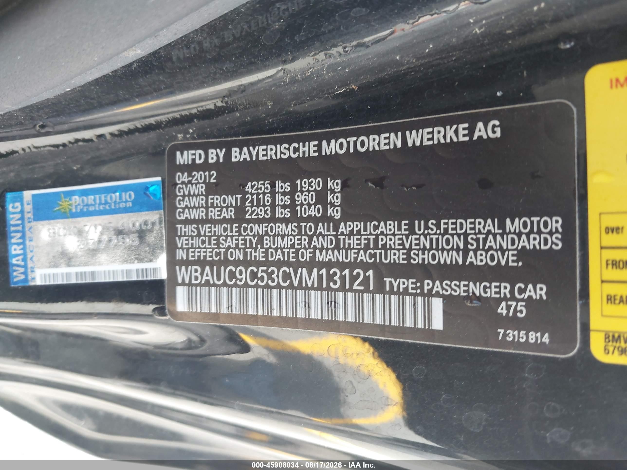 2012 Bmw 135i   Black vin: WBAUC9C53CVM13121