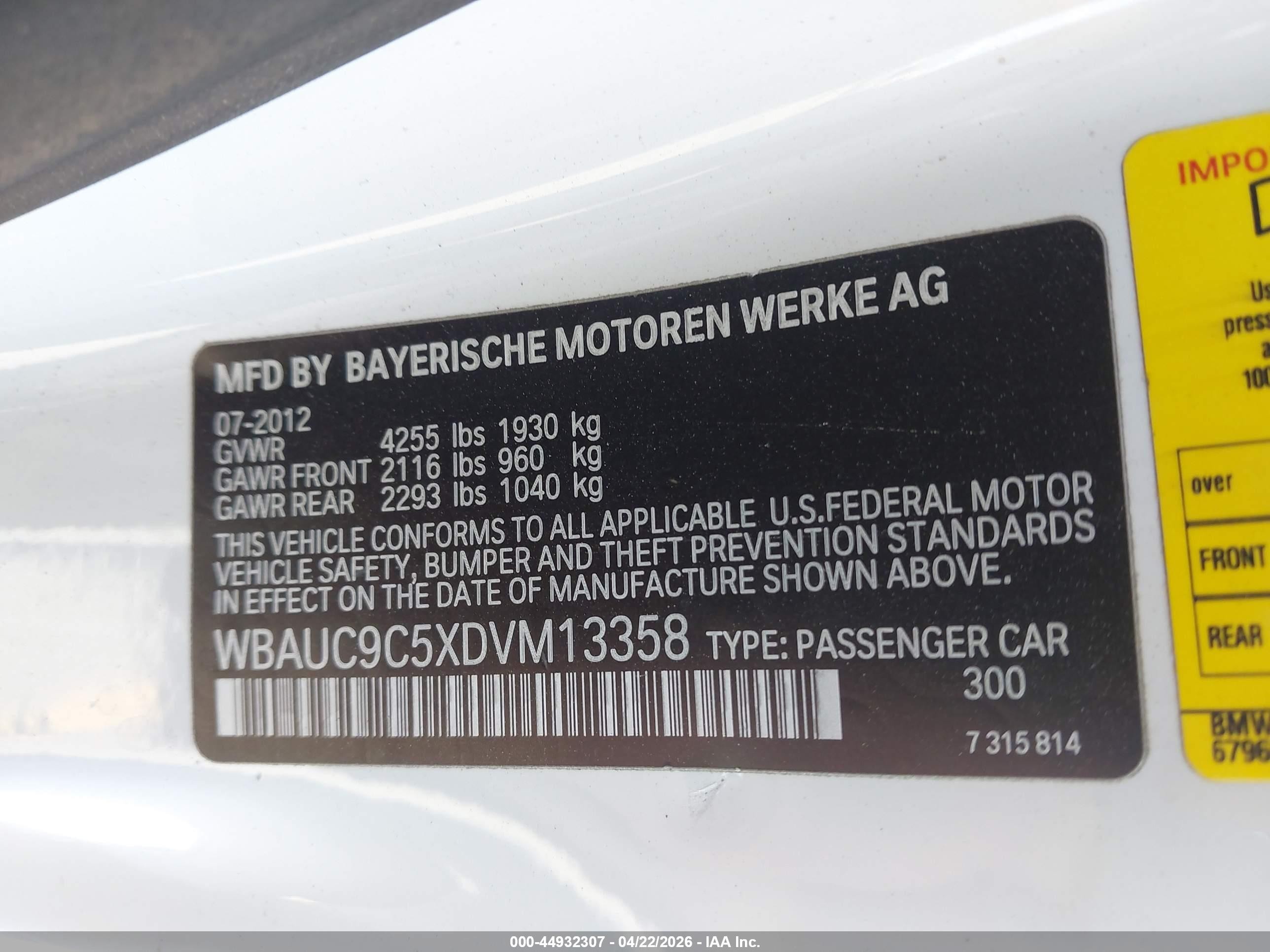 2013 Bmw 135i White vin: WBAUC9C5XDVM13358