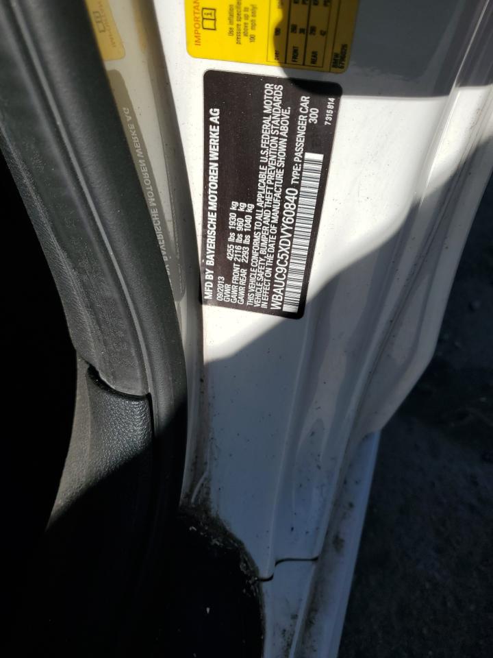 2013 Bmw 135 I White vin: WBAUC9C5XDVY60840