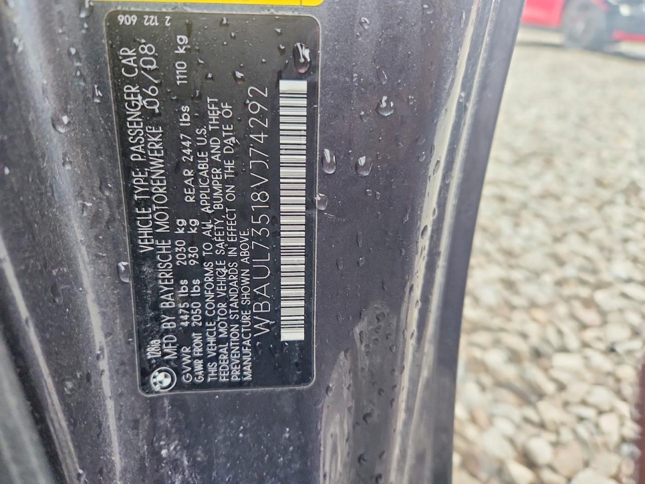 2008 Bmw 128 I Серый vin: WBAUL73518VJ74292