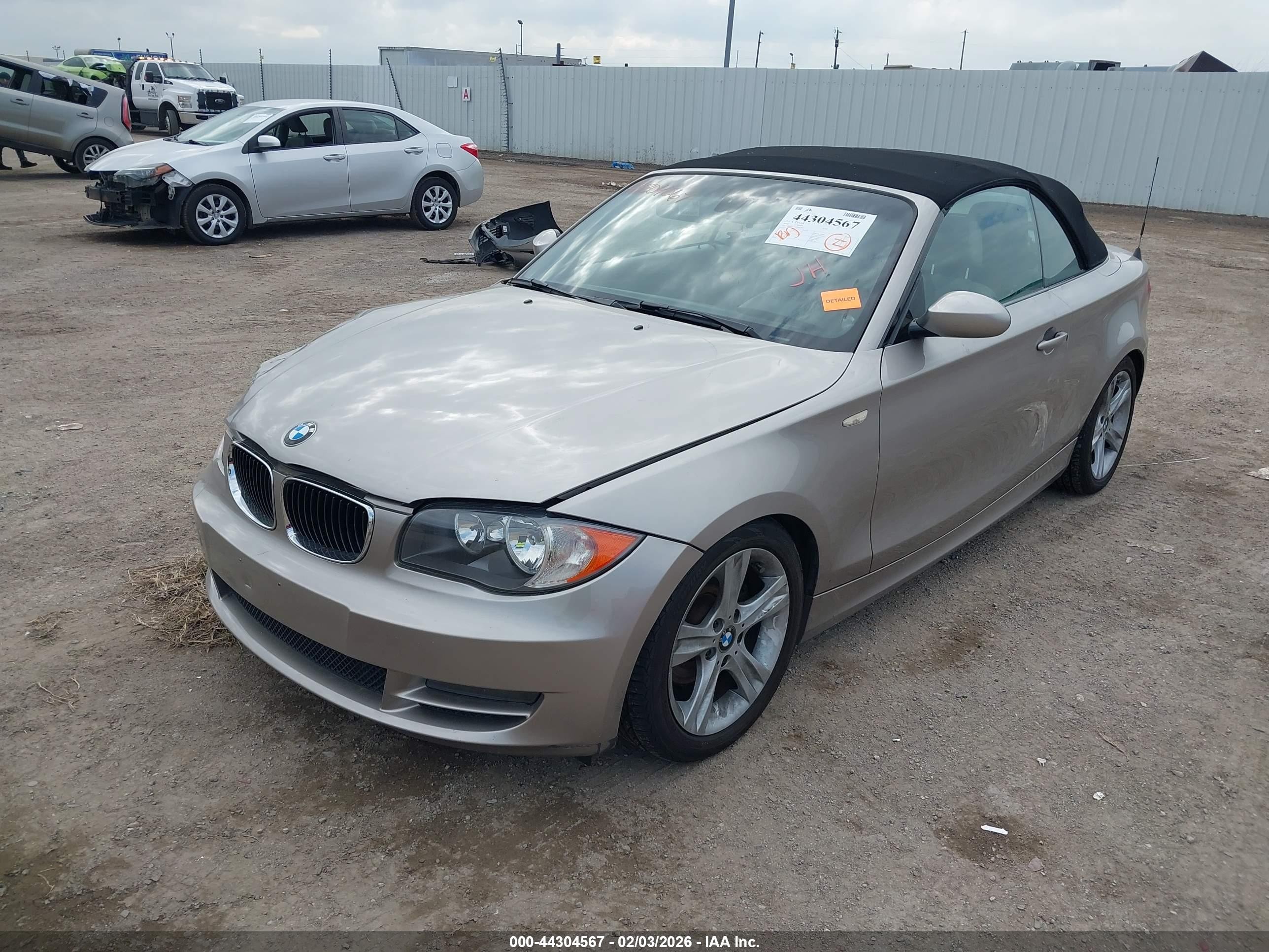 2008 Bmw 128i   Gray vin: WBAUL73528VJ73927