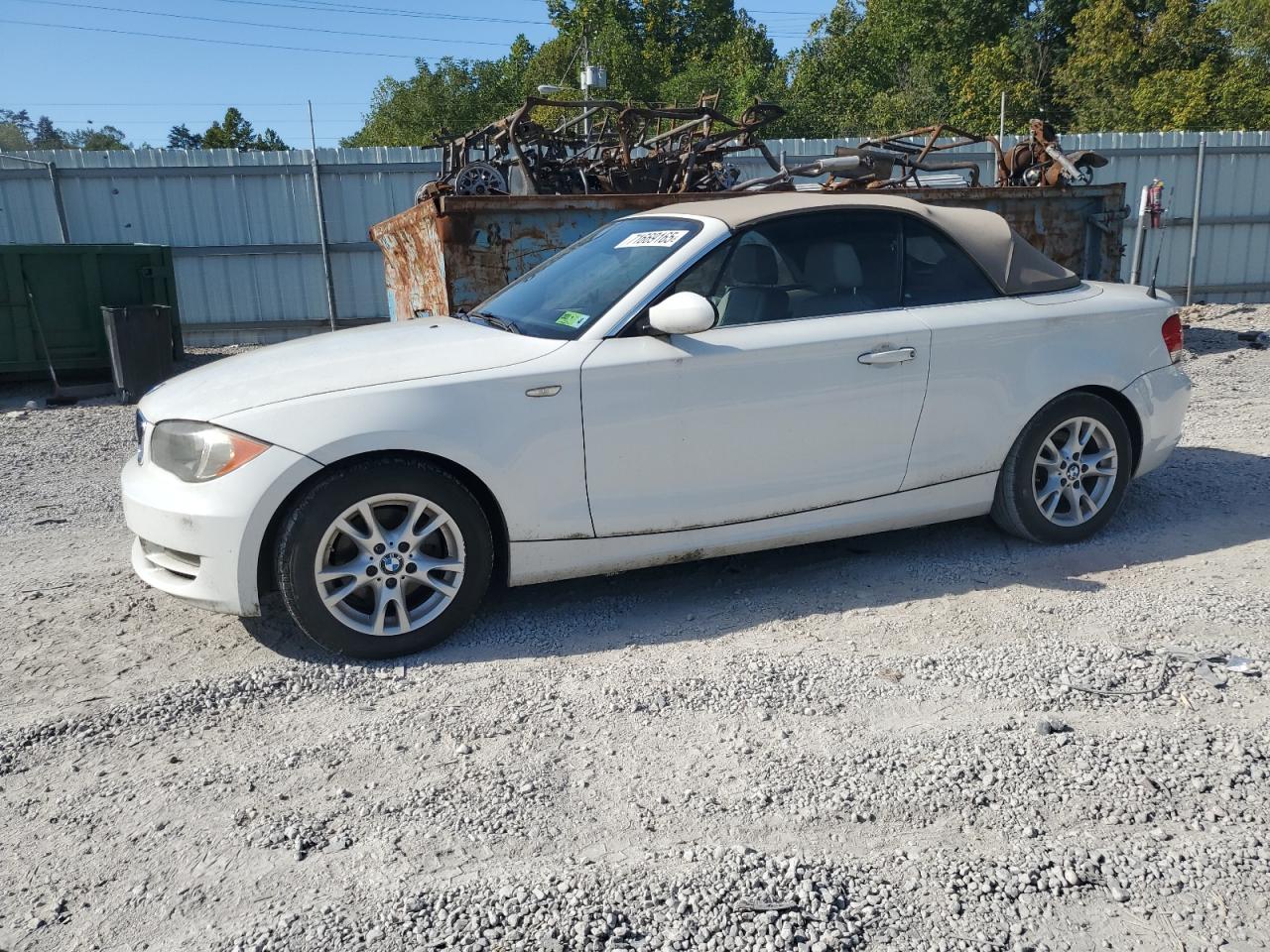 2009 Bmw 128 I White vin: WBAUL73529VJ76229