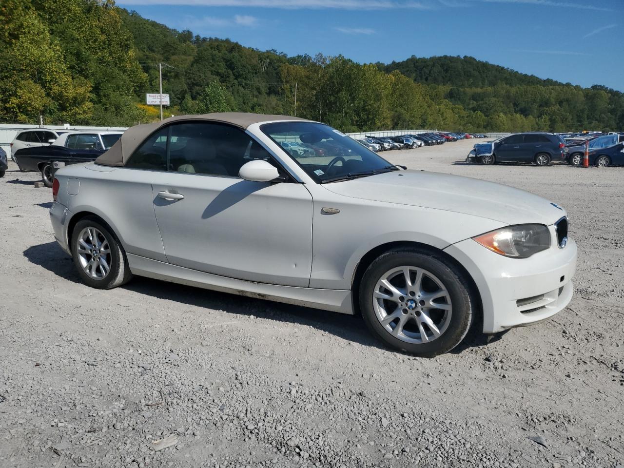 2009 Bmw 128 I White vin: WBAUL73529VJ76229