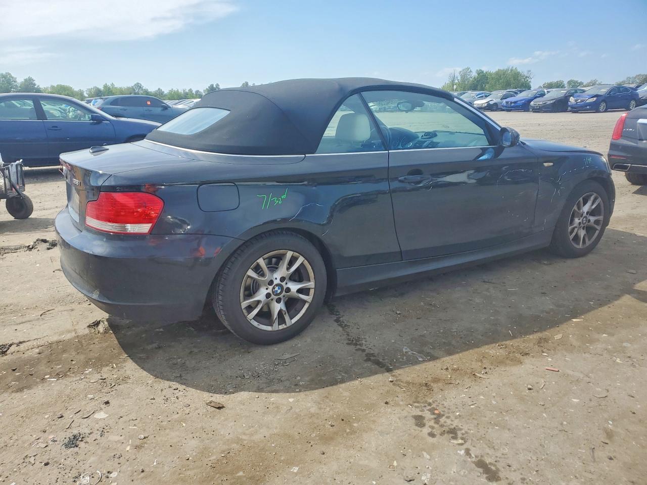2008 Bmw 128 I Black vin: WBAUL73558VJ73985