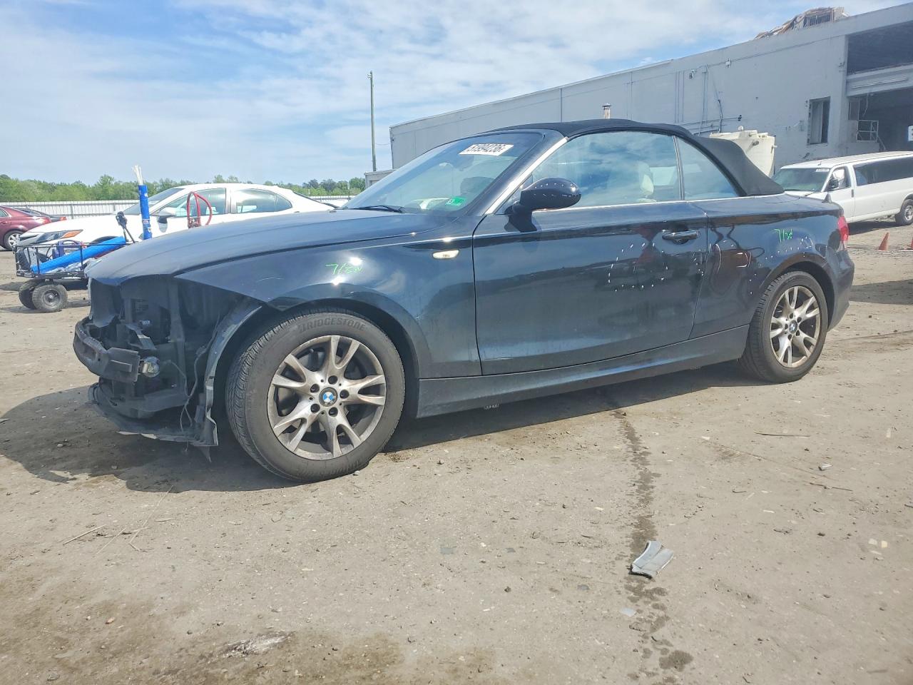 2008 Bmw 128 I Black vin: WBAUL73558VJ73985