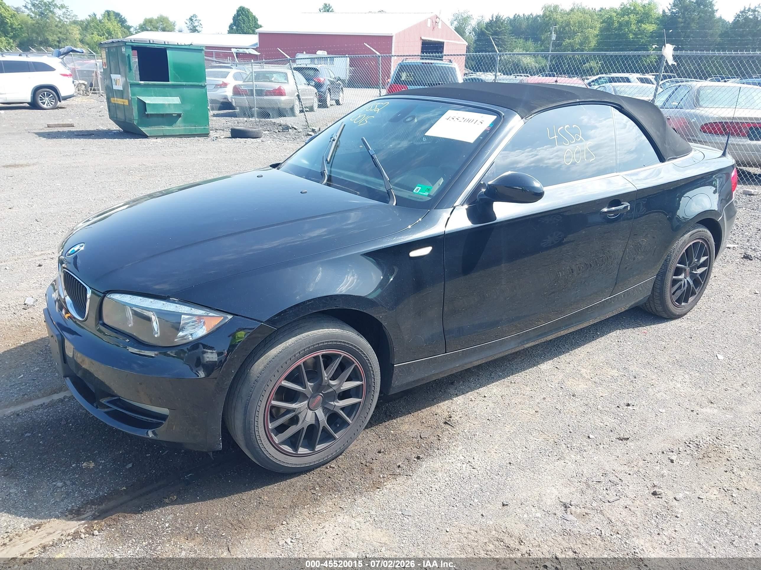 2009 Bmw 128i   Черный vin: WBAUL73569VJ76623