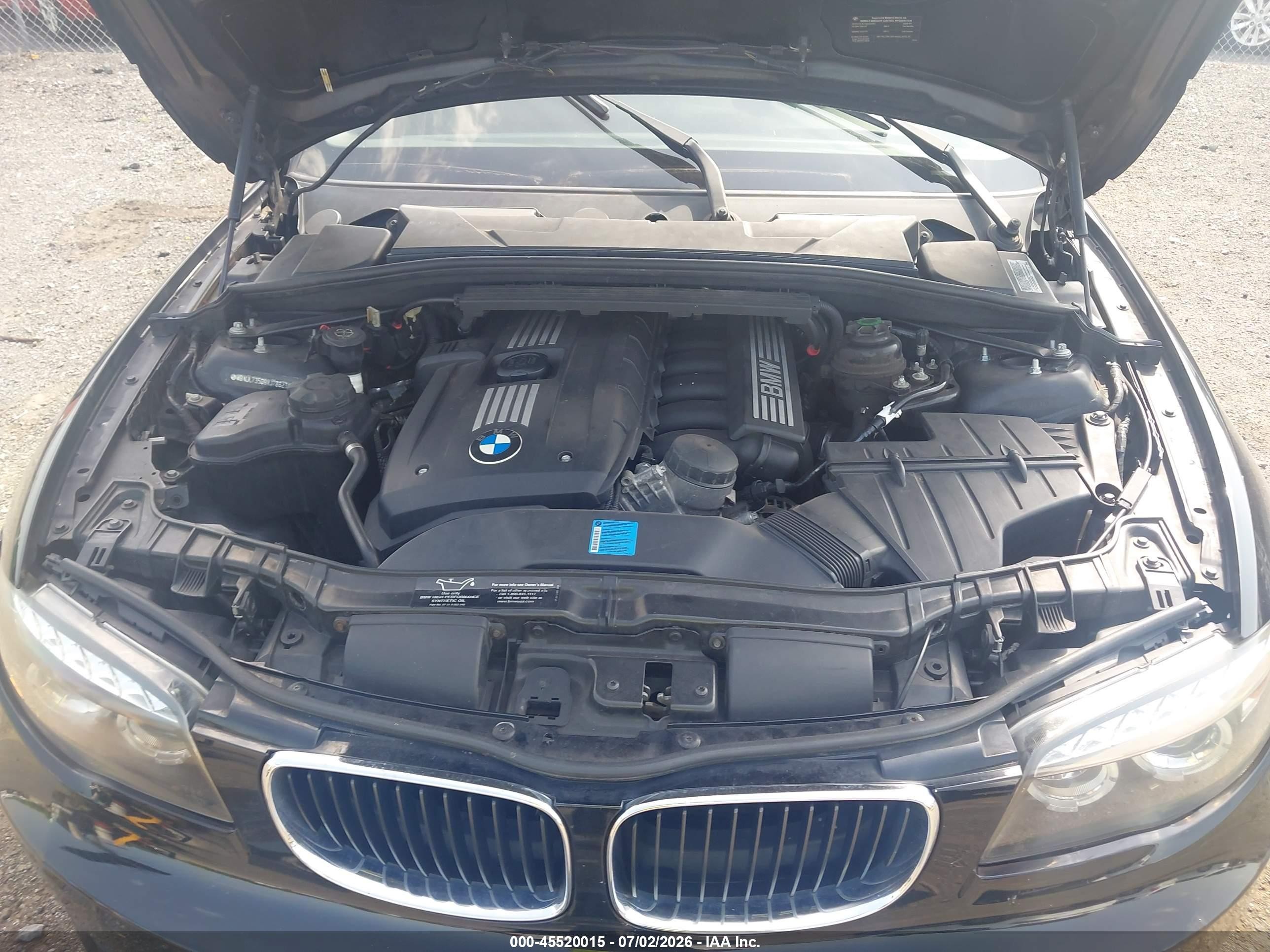 2009 Bmw 128i   Черный vin: WBAUL73569VJ76623