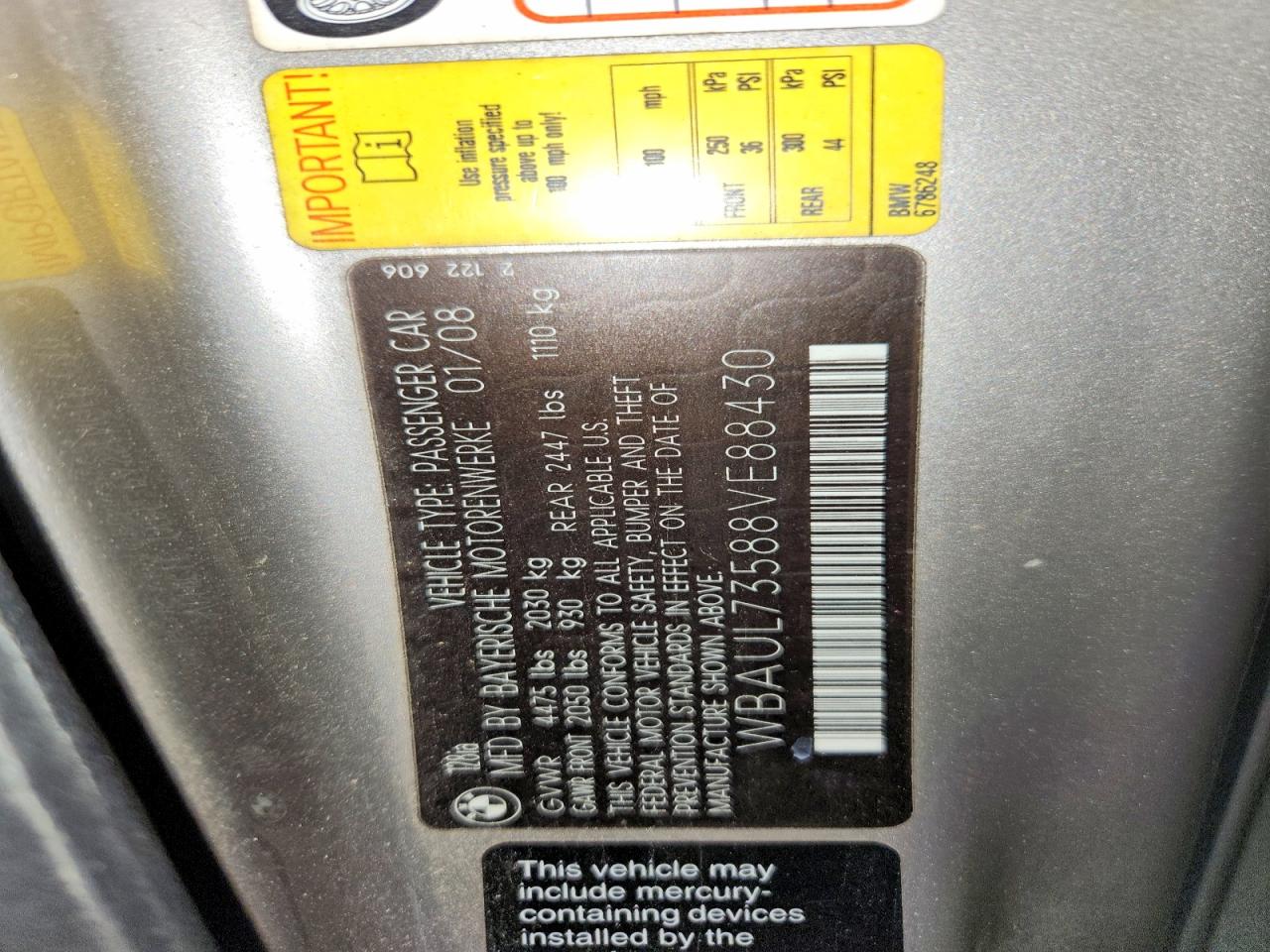 2008 Bmw 128 I Tan vin: WBAUL73588VE88430