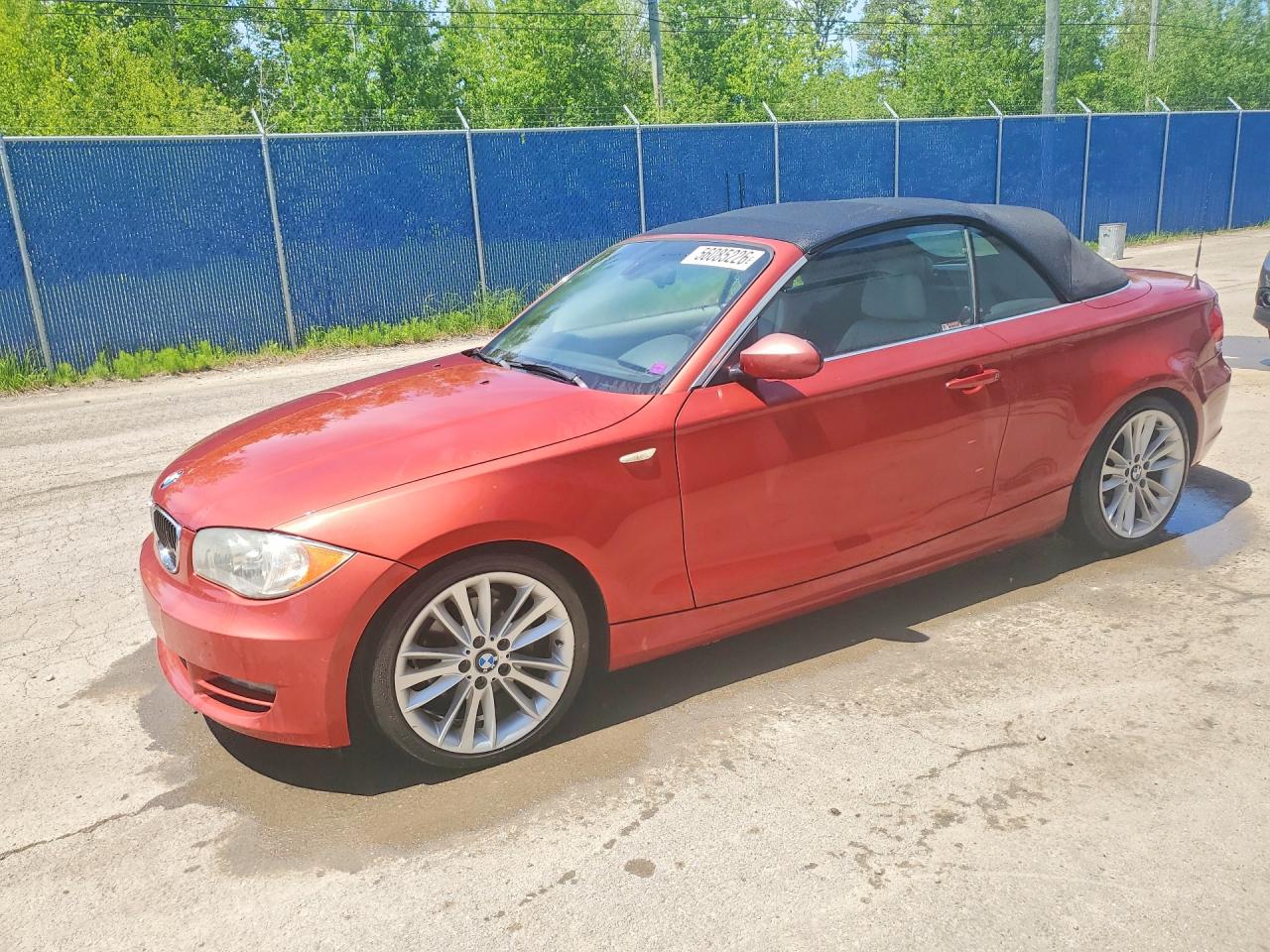 2008 Bmw 128 I Красный vin: WBAUL73598VJ74637