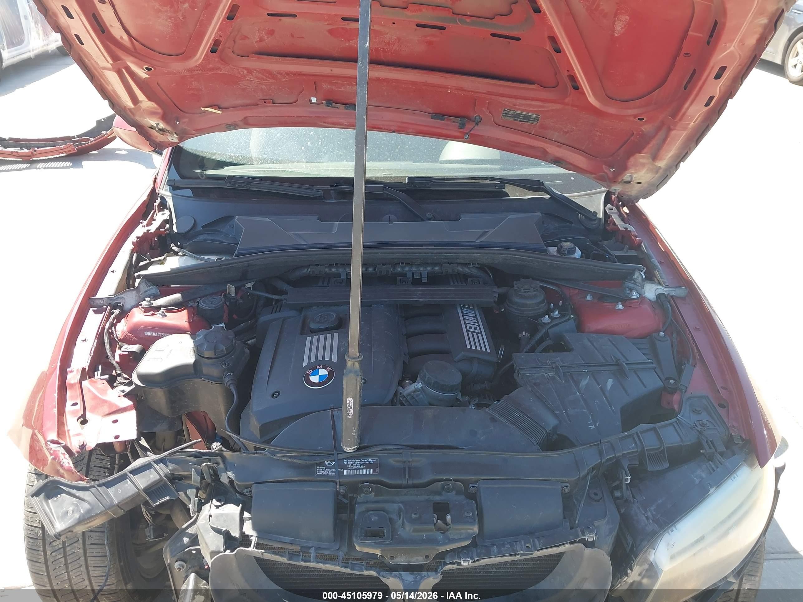 2013 Bmw 128i Red vin: WBAUL7C51DVU08442